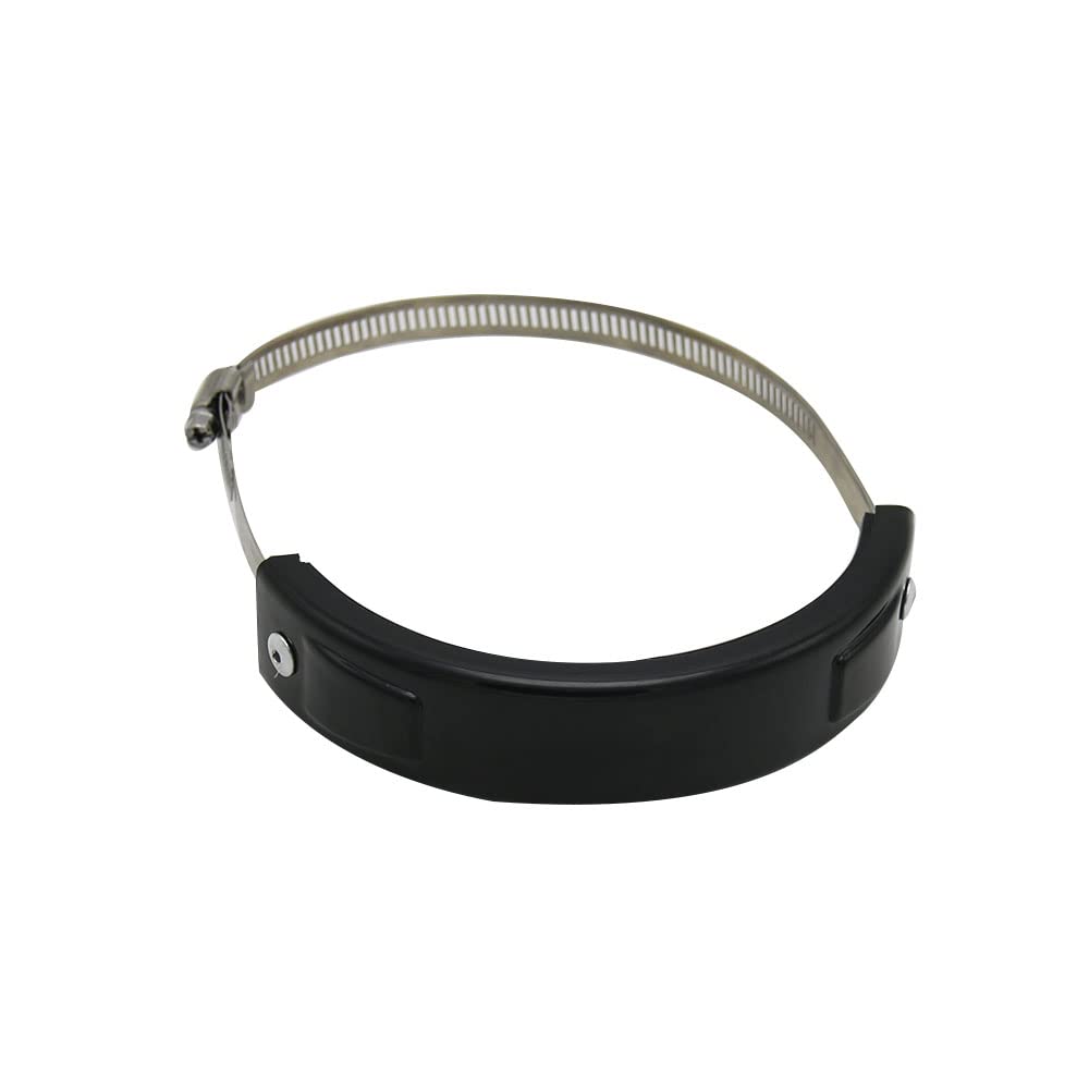 POOWE Black Motorcycle Exhaust Guard Cover - 100mm-160mm Oval & Round Can Protector for Harley, Cruiser, Dirt Bike - Heat Shield & Scratch Protection for Enhanced Riding Safety