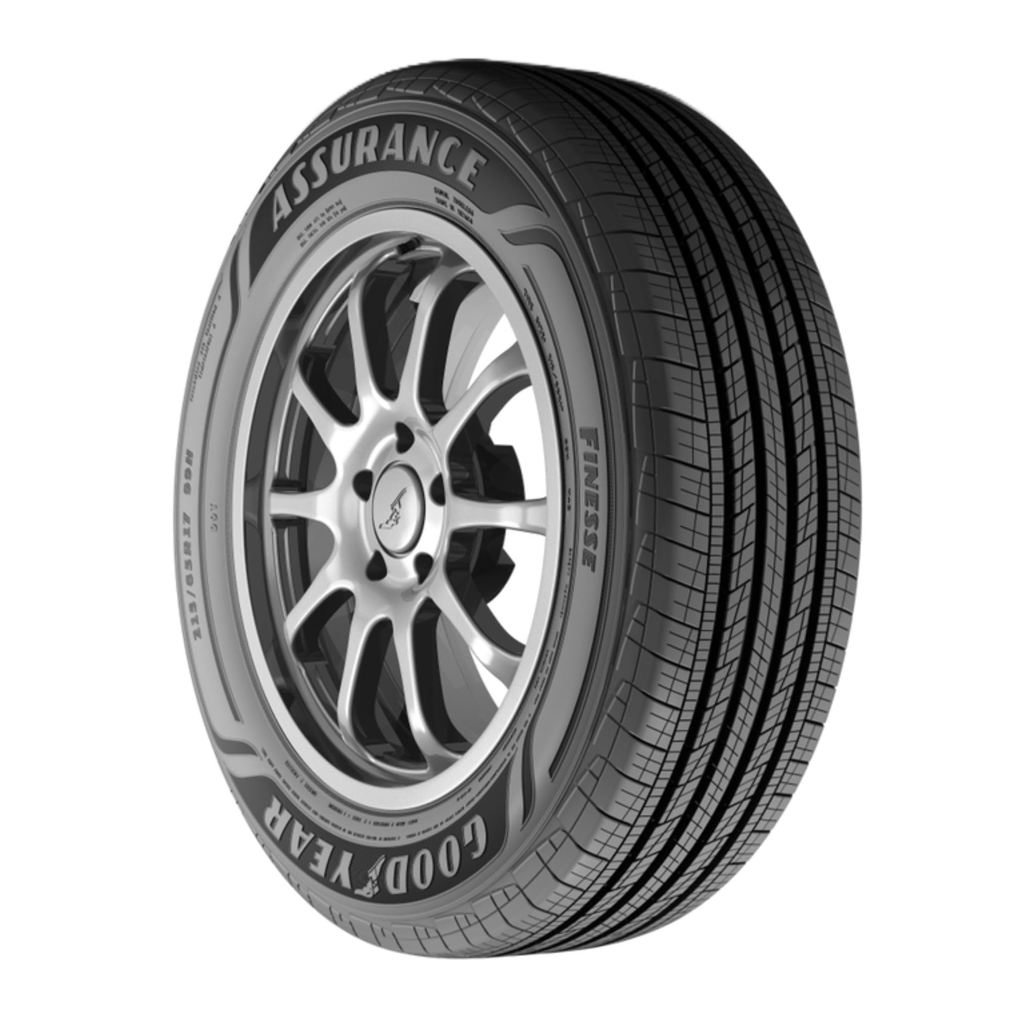 Goodyear Assurance Finesse All Season 235/55R18 100H Passenger Car Tire - High Performance, Durable Tread for Year-Round Driving in All Weather Conditions