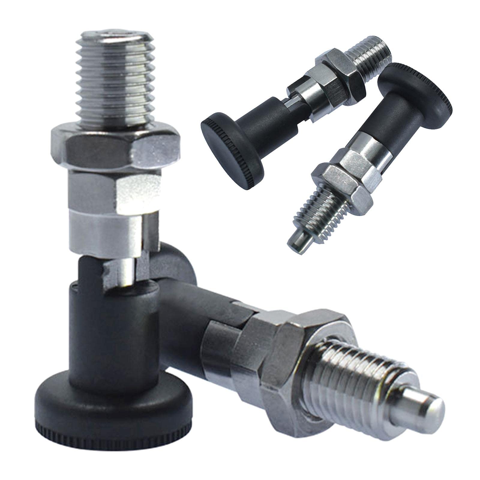 Self Locking Indexing Pin - M10 Spring Plunger with Lock Pin Bolt for Secure Fastening | Ideal for Machinery, Automotive, and DIY Projects