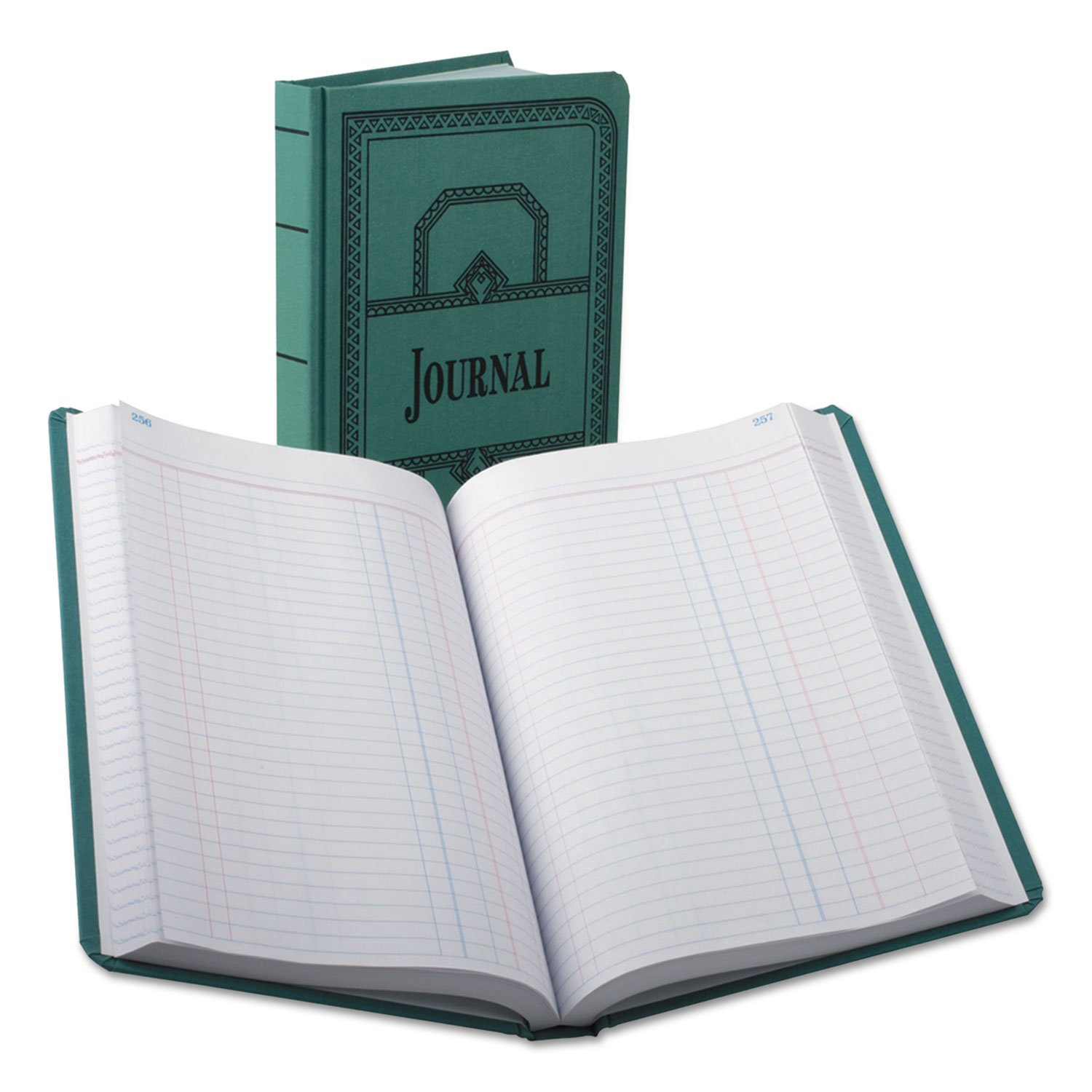 Boorum & Pease 66500J Blue Accounting Book - 500 Page Journal-Ruled Ledger, 12-1/8 x 7-5/8 Inches - Perfect for Small Business Bookkeeping, Office Records & Financial Tracking