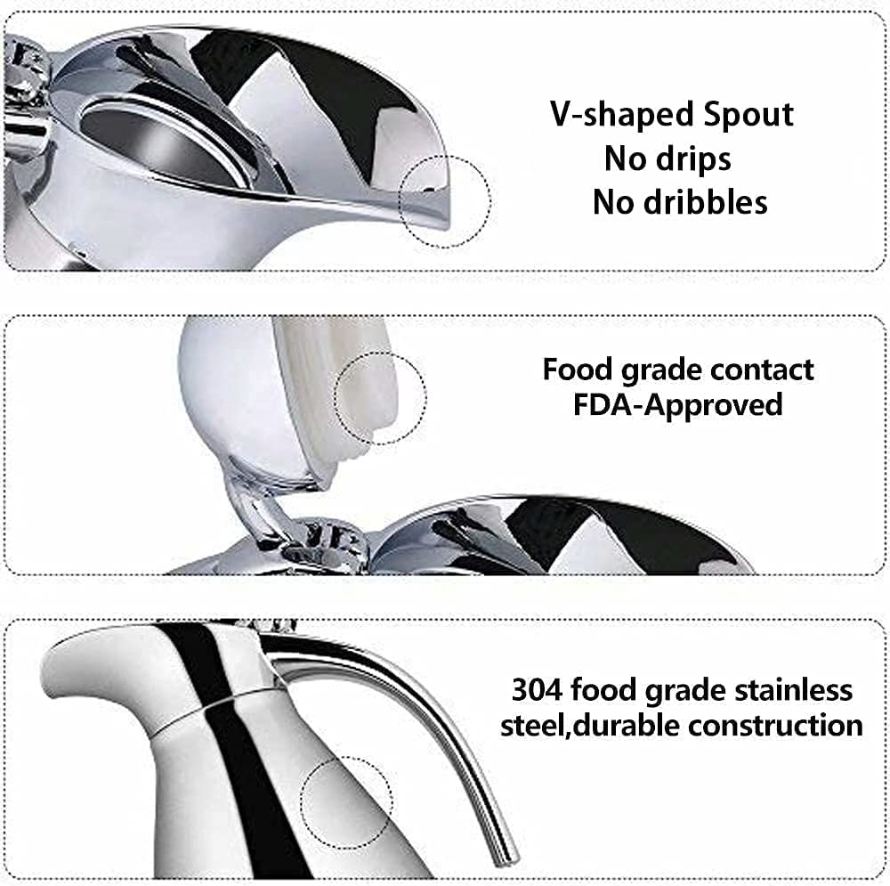Luvan 2L 18/10 Stainless Steel Thermal Insulated Carafe - Leak-Proof, Burn-Resistant, Double-Wall Vacuum Coffee Tea Beverage Thermos - Perfect for Home, Office & Outdoor Use