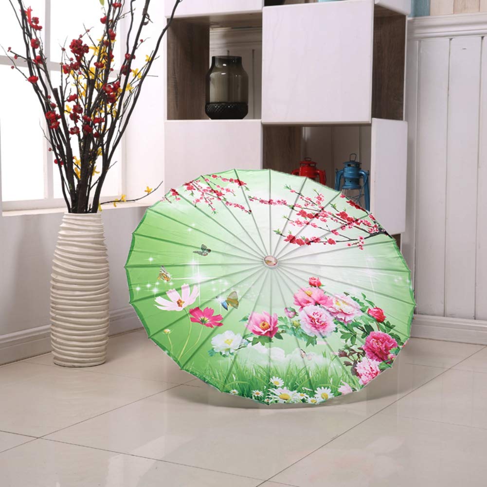 Handmade Chinese Oil Paper Umbrella - Waterproof & UV Protection - Traditional Oriental Parasol for Rain or Sun - Perfect for Weddings, Photography, and Home Decor