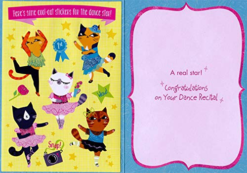 Designer Greetings Showstopper Dance Recital Congratulations Card with Stickers - Perfect for Ballet, Jazz & Tap Performances - Celebration Gift for Dancers