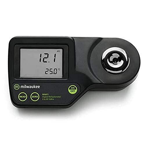 Milwaukee MA871 Digital Brix Refractometer | 0-85% Brix Range | High Precision Sugar Content Measurement for Wine, Beer, Honey & Food Processing