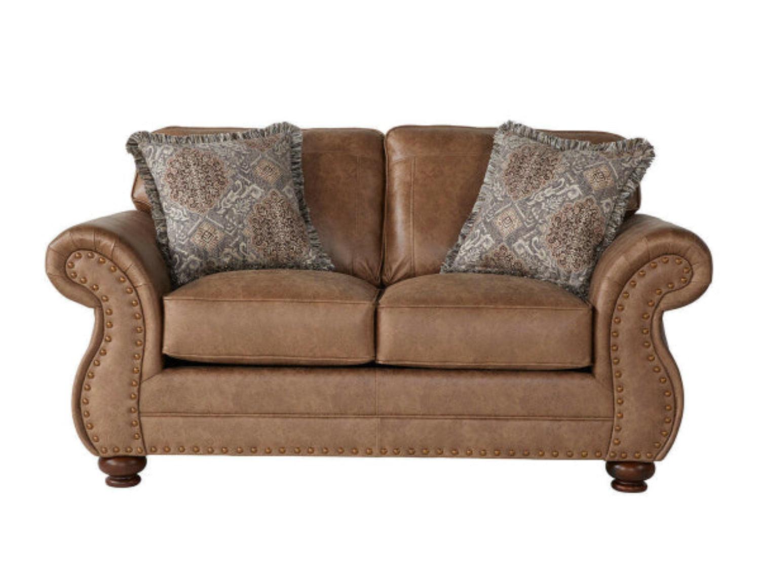 Jetson Ginger Loveseat 17400LS - Modern 2-Seater Sofa for Small Spaces, Living Room & Apartment Furniture - Comfortable Fabric Couch with Sturdy Frame