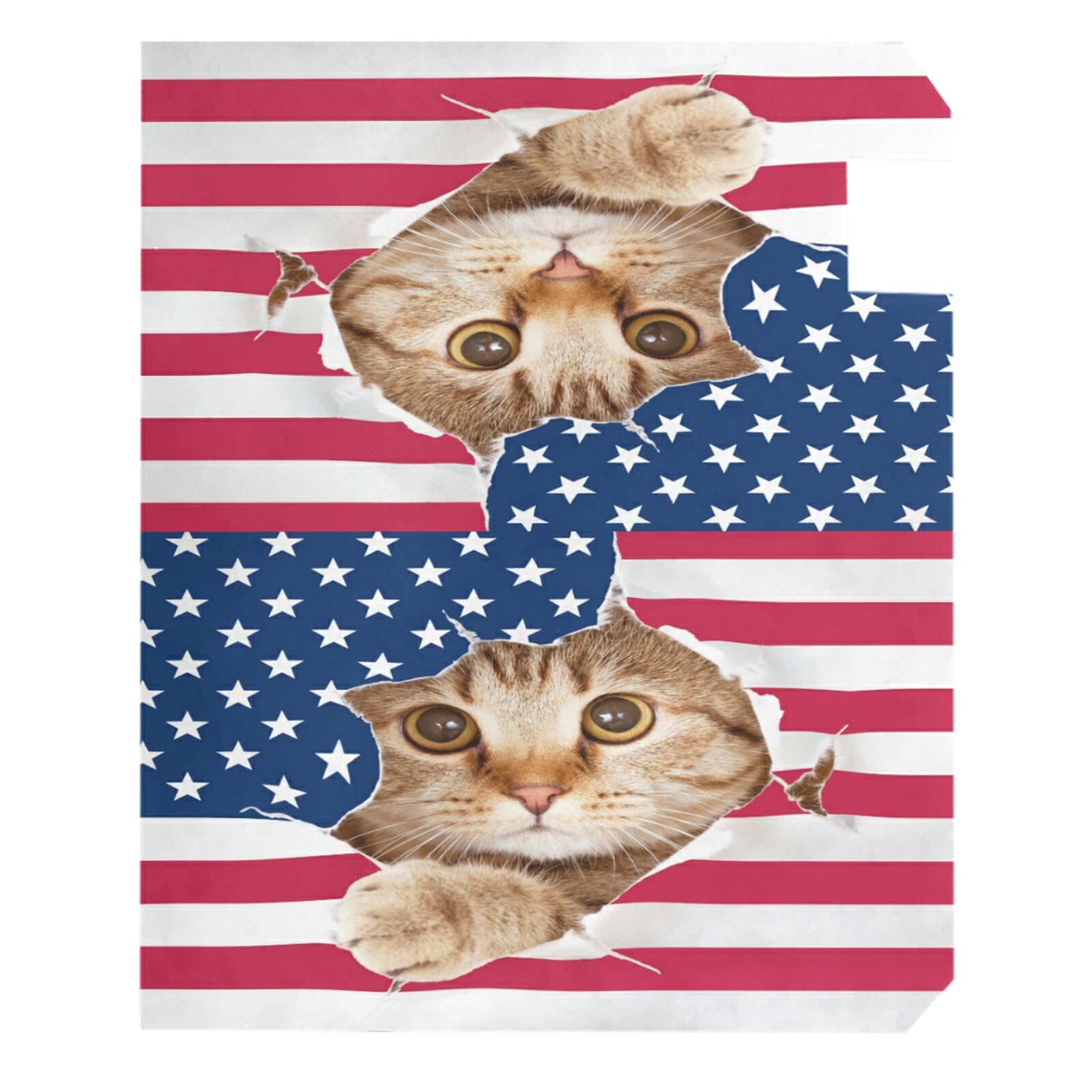 Wamika Magnetic Cat Mailbox Cover with USA Flag Design - Large Size 25.5