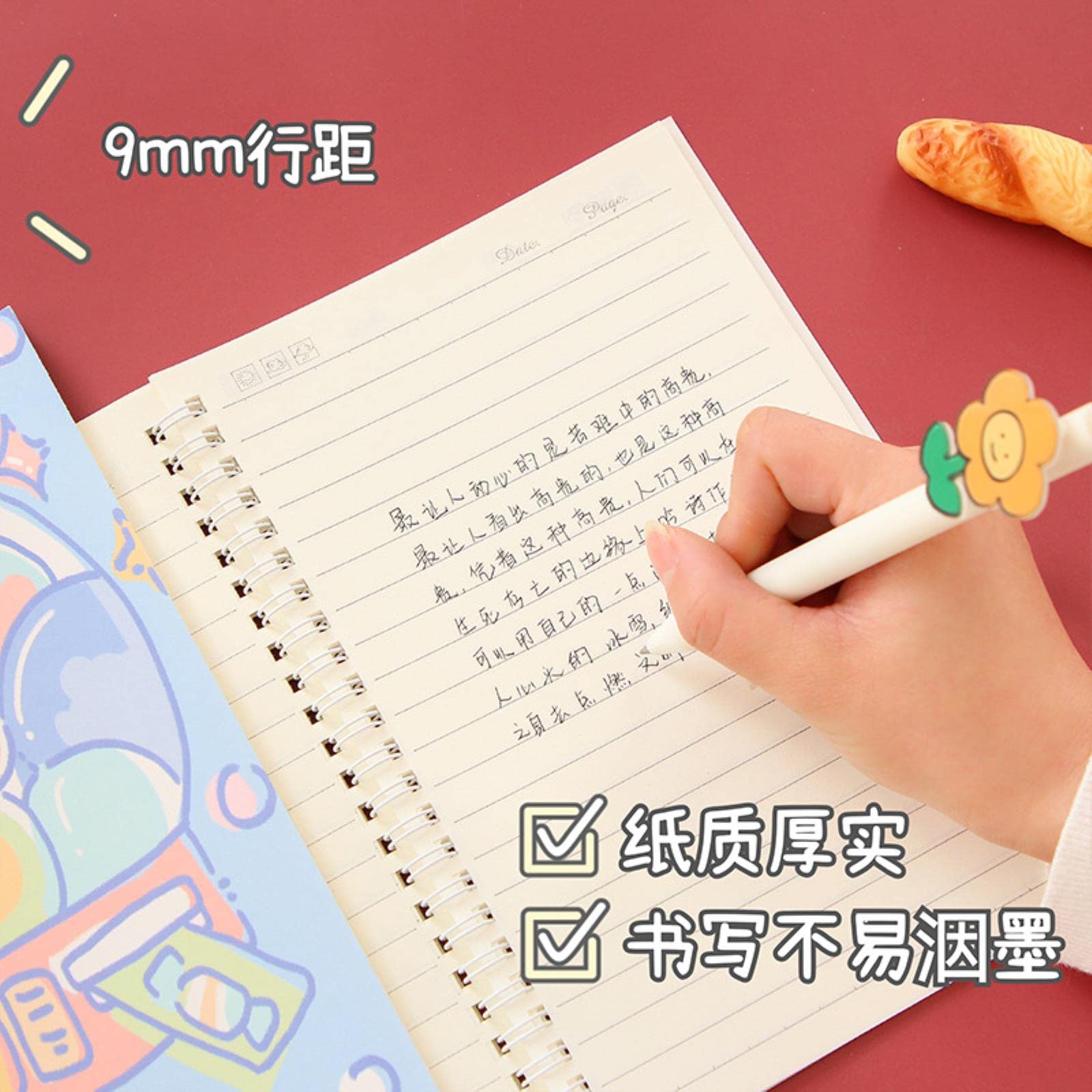 Cute Kawaii Bunny Bear Spiral Notebook - A5 Planner for School & Office