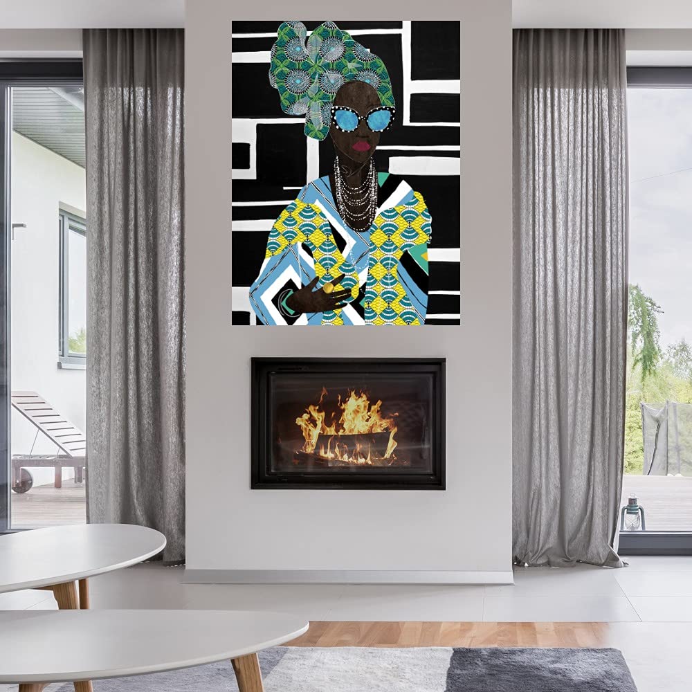 Geometric Abstract Canvas Wall Art - 24x32 Inches Ready to Hang Painting by Nikki Chu - Modern Home Decor for Living Room, Bedroom, Office & More | Perfect for Contemporary Spaces & Gift Giving
