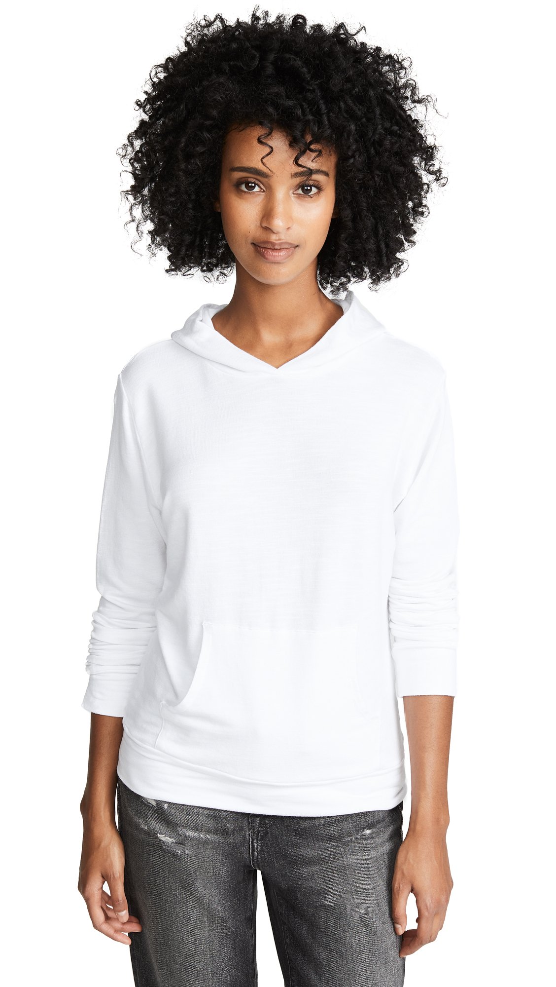 Monrow Women's Casual Fleece Pullover Sweater - Soft Winter Warm Knit Top for Layering, Lounge & Outdoor Activities