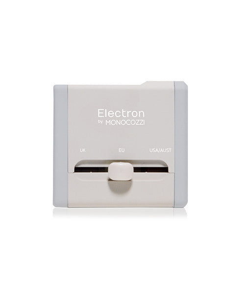 Monocozzi Smighty Global Travel Adapter with 2.1A Dual USB Ports - Universal Power Converter for International Travel (US/EU/UK/AU) - Perfect for Charging Phones, Tablets & Laptops on Vacation or Business Trips
