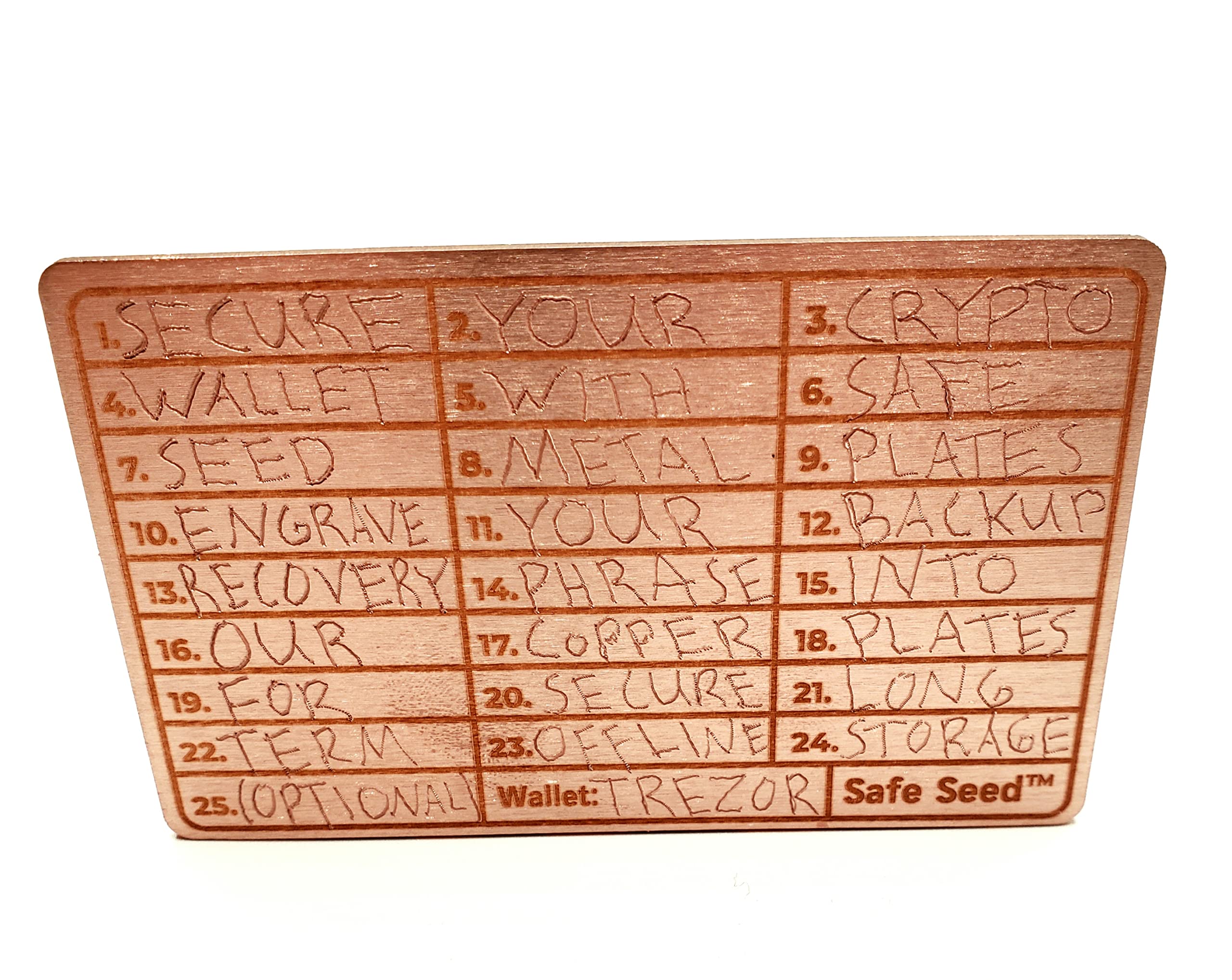 Titanium Copper Stainless Steel Seed Stamp Plates with Electric Hand Engraver - Secure Crypto Cold Storage for Bitcoin & Ethereum (12-25 Word Recovery Passphrase) - Perfect for Cryptocurrency Backup & Offline Wallet Protection
