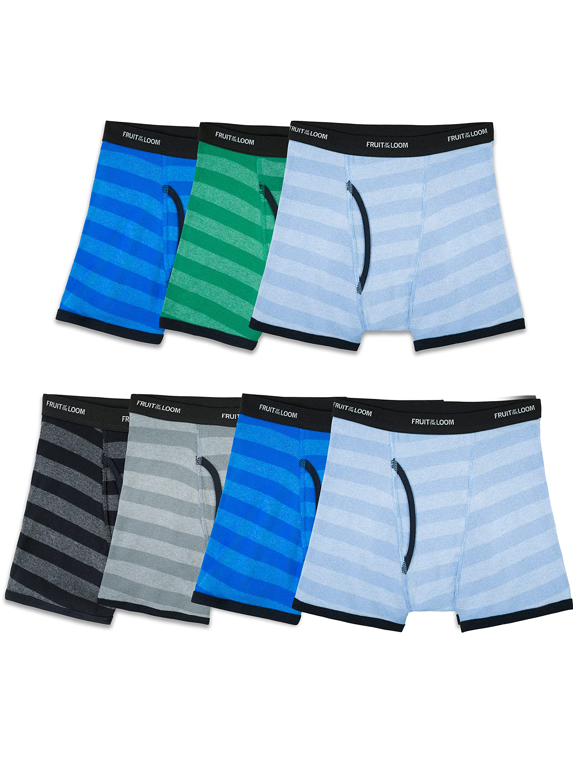 Fruit of the Loom Boys' Boxer Briefs - Soft Cotton Underwear for Kids, 5-Pack - Comfortable & Breathable for School, Sports & Everyday Wear