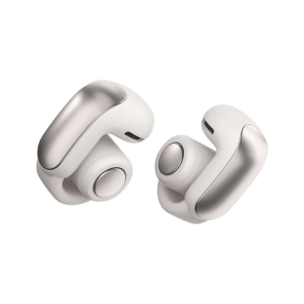 Bose Ultra Open Earbuds with OpenAudio Technology - Wireless Open Ear Headphones, 48H Battery Life, White Smoke & Green Portable Charger - Perfect for Running, Cycling, and Outdoor Activities