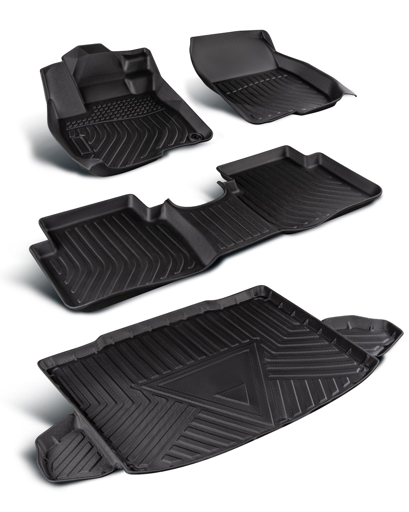 All-Weather Floor Mats & Cargo Liner for Honda CRV 2017-2022 - Custom Fit Car Floor Mats & Trunk Protector - Durable Interior Accessories for Sedan, SUV, Road Trips & Daily Commute