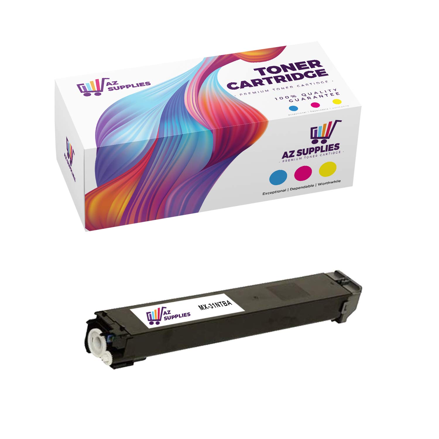 AZ SUPPLIES Compatible Toner Cartridge Replacement for Sharp MX-31NTBA MX-2600N MX-3100N (Black, 1 Pack) - High Yield Printing for Office & Home Use