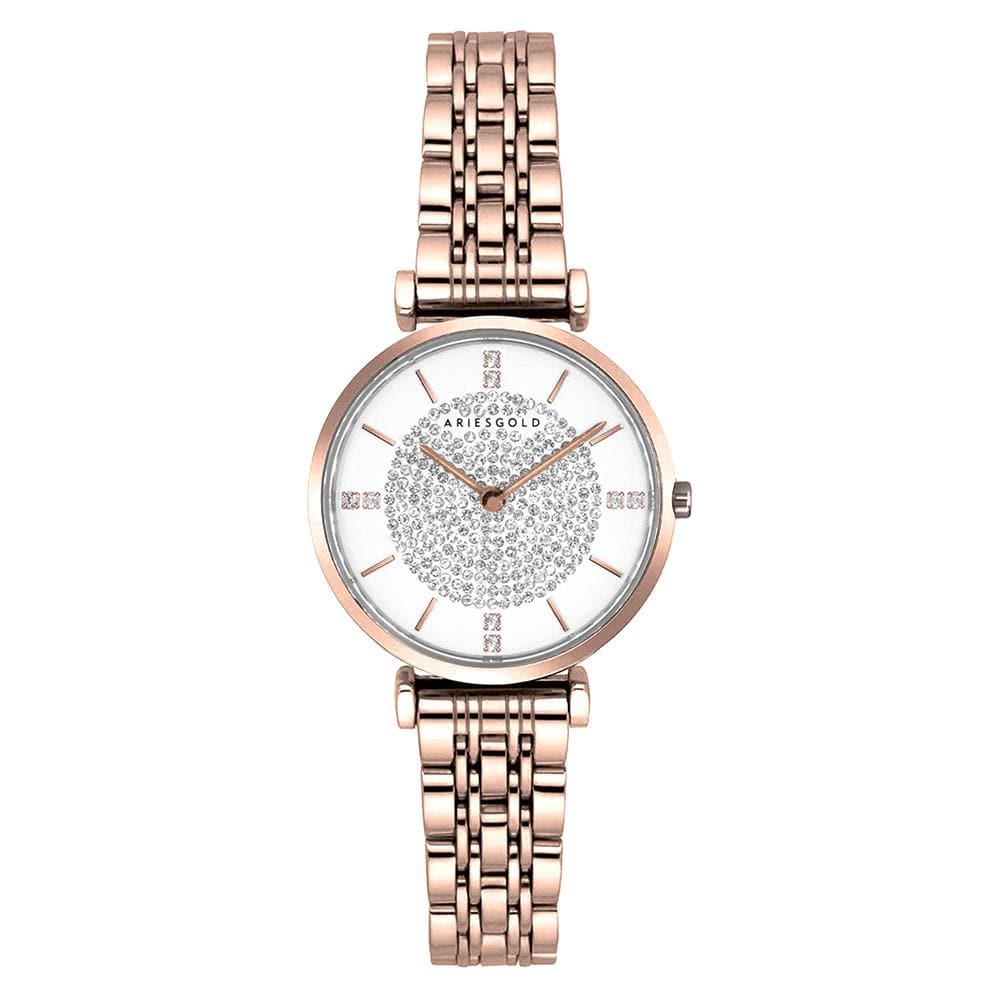Aries Gold Vigoureux L 5039Z RG W Women's Luxury Watch - Elegant Rose Gold Timepiece for Women, Perfect for Office, Parties & Special Occasions