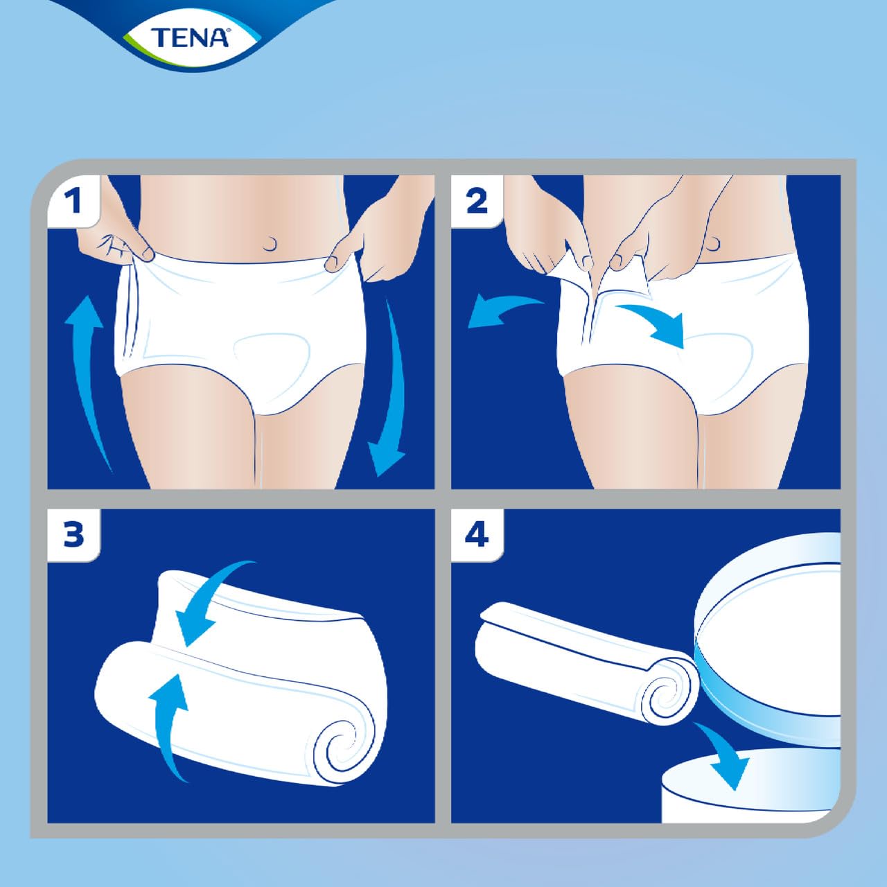 Tena Super Absorbent Incontinence Pants for Women & Men - Large Size (12 Count) - Overnight Protection for Heavy Leakage, Comfort & Discretion