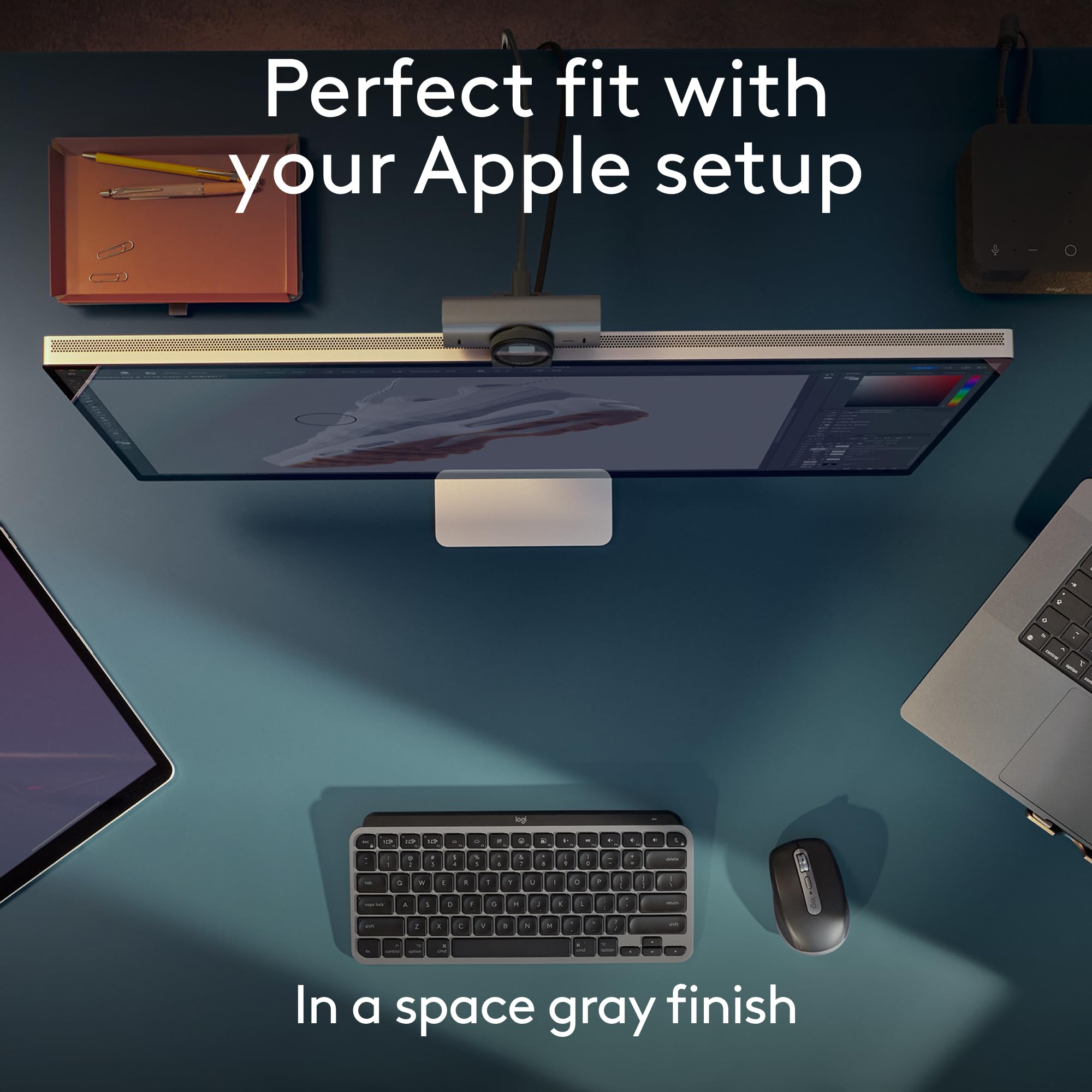Logitech MX Keys Mini Wireless Keyboard for Mac - Compact Bluetooth Backlit Keyboard with USB-C, Tactile Typing | Compatible with MacBook Pro, Air, iMac, iPad (Space Gray) | Perfect for Home Office, Remote Work & Productivity