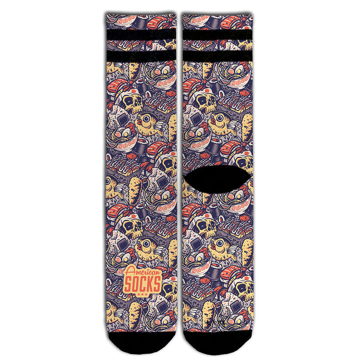 American Socks Signature Oishii Mid High Crew Socks - Comfortable Cotton Blend for Men & Women - Perfect for Casual Wear, Sports & Everyday Use