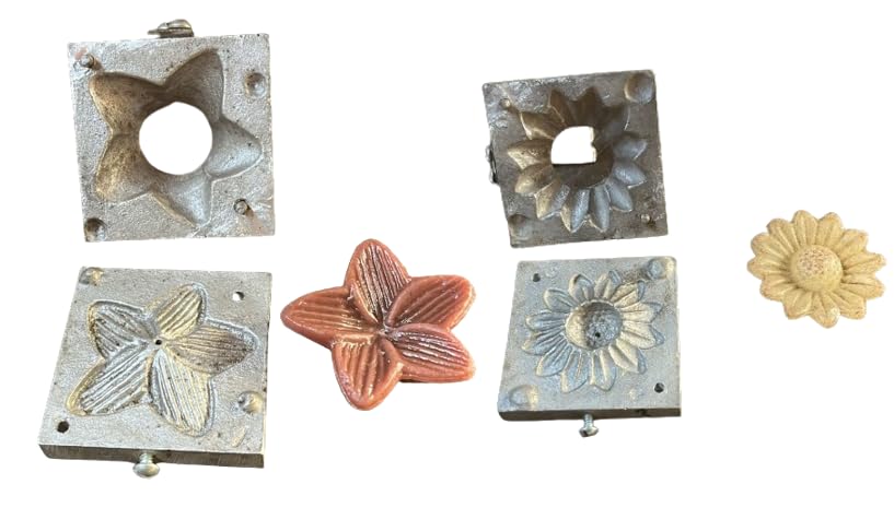 Premium Aluminum Candle Molds for DIY Candle Making - Sunflower & Star Flower Shapes (Perfect for Home Decor, Wedding Favors, and Aromatherapy Gifts)