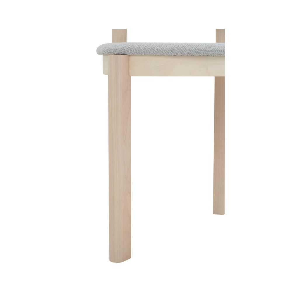 LOWEN Modern Dining Chair - Light Grey Upholstered Seat - Comfortable & Stylish for Kitchen, Dining Room, or Breakfast Nook