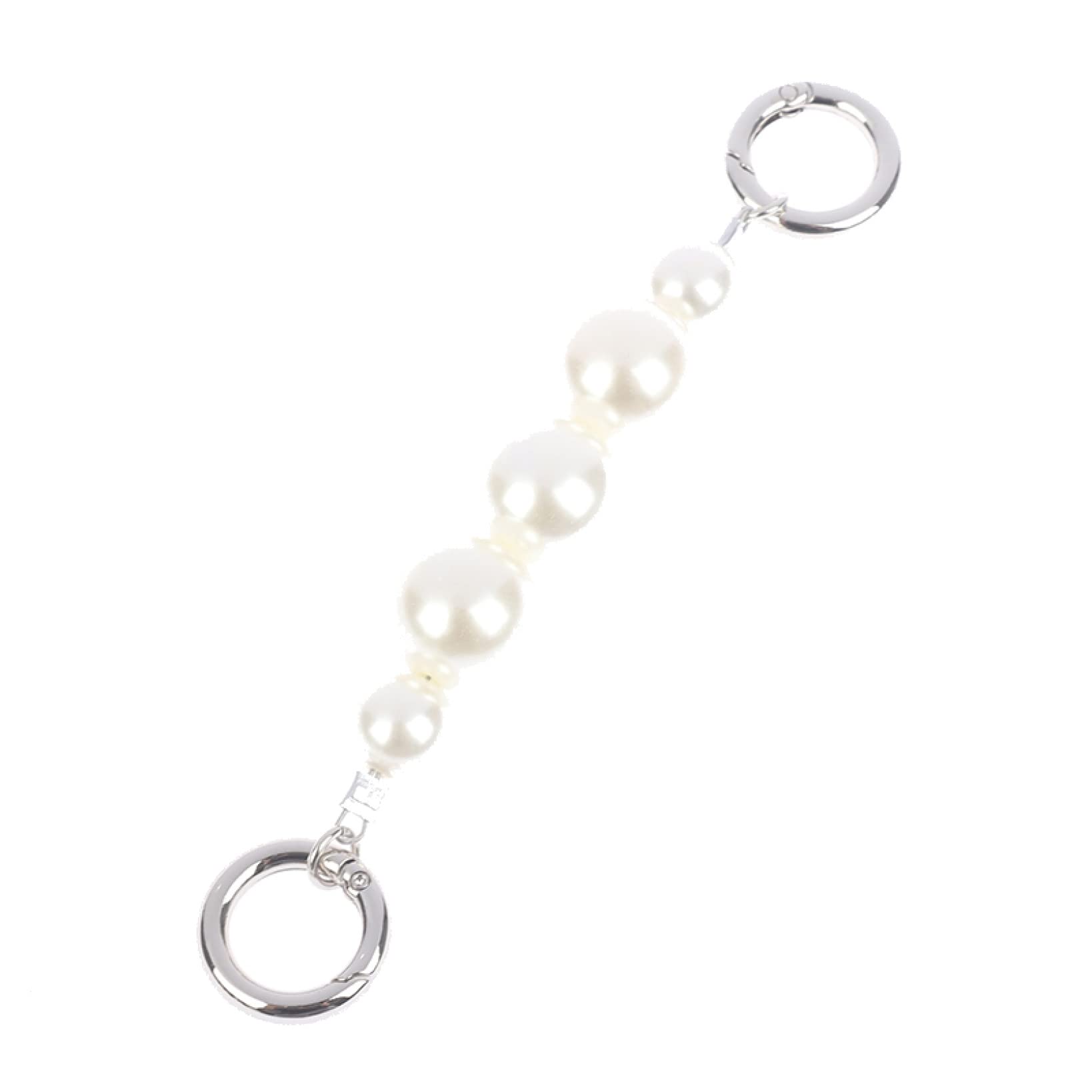 Elegant Pearl Beaded Bag Chain Extender with Ring Buckle - Adjustable Purse Handle Replacement Strap for Women's Crossbody Bags & Handbags - Perfect Valentine's Gift, Party Accessory & Everyday Fashion Statement