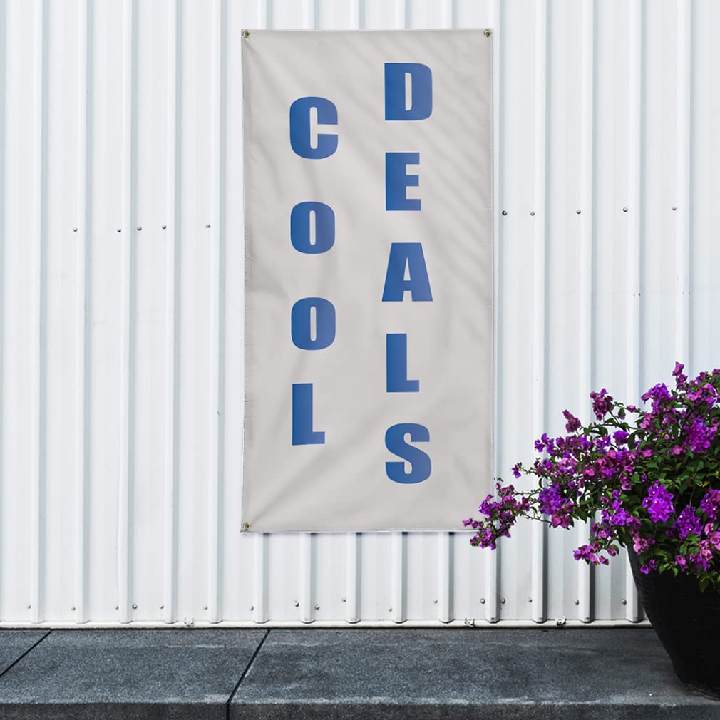 Custom Vertical Vinyl Banner - Multiple Sizes (144x60 Inches) | Weatherproof Outdoor Yard Signs with 10 Grommets | Perfect for Retail Deals, Industrial Use & Outdoor Advertising