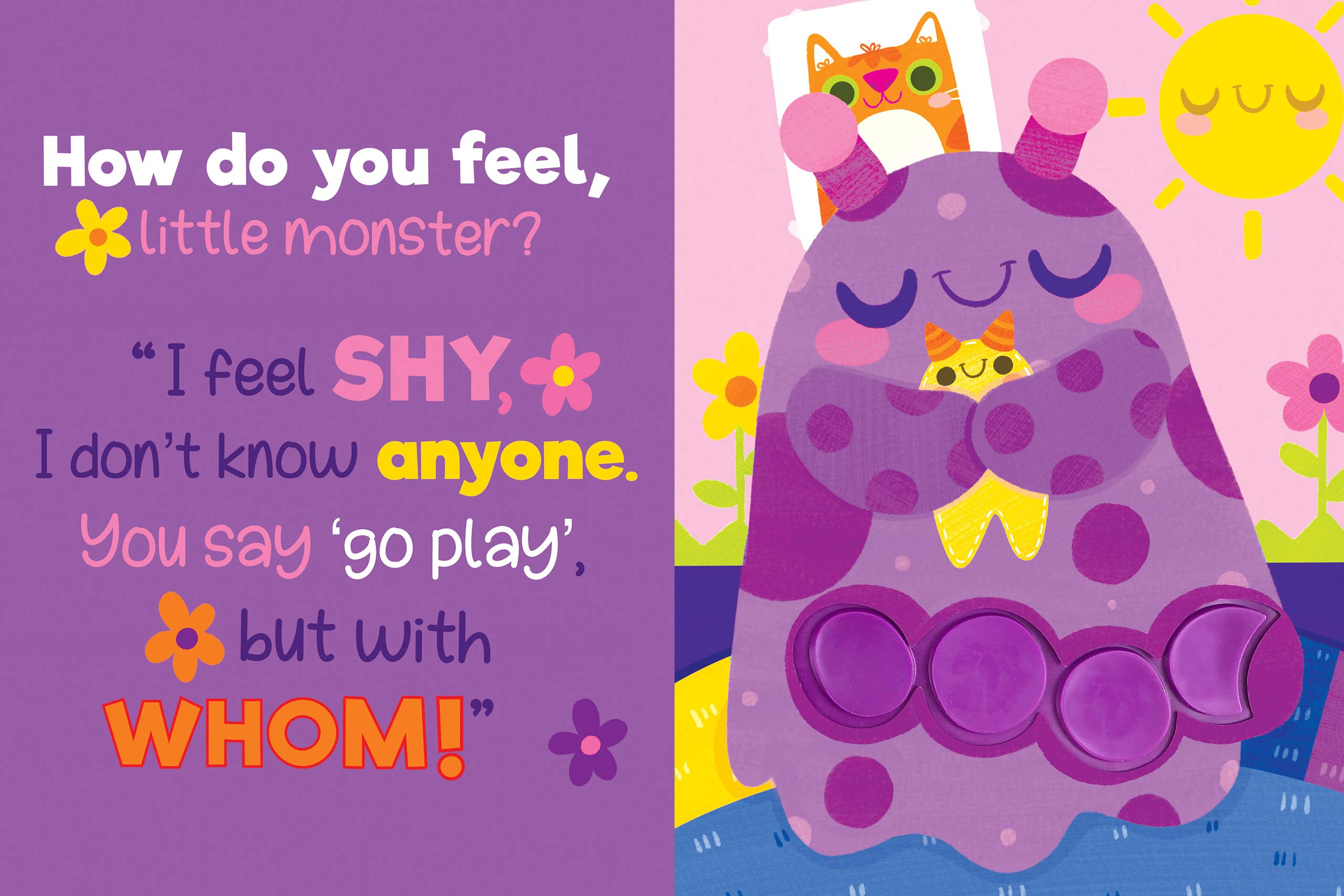 Moody Monsters - Interactive Silicone Touch and Feel Sensory Board Book for Toddlers - Early Learning & Tactile Exploration for Babies 1-3 Years Old | Perfect for Bedtime Stories & Sensory Play