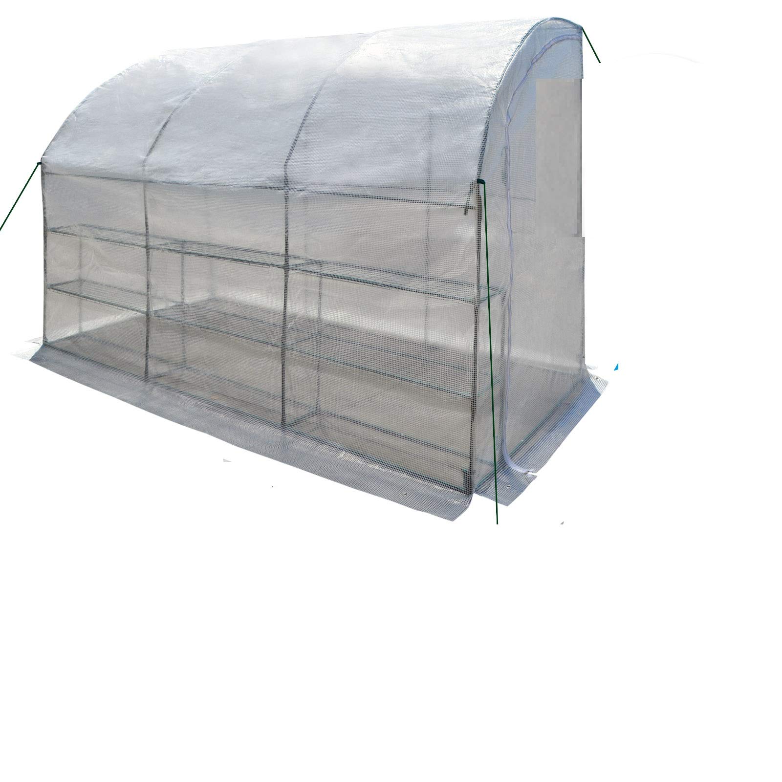 10'x5'x7' Portable Walk-in Greenhouse for Outdoor Gardening - UV Protected & Durable Camel Design (White) | Perfect for Growing Plants, Vegetables & Flowers in Backyard or Patio
