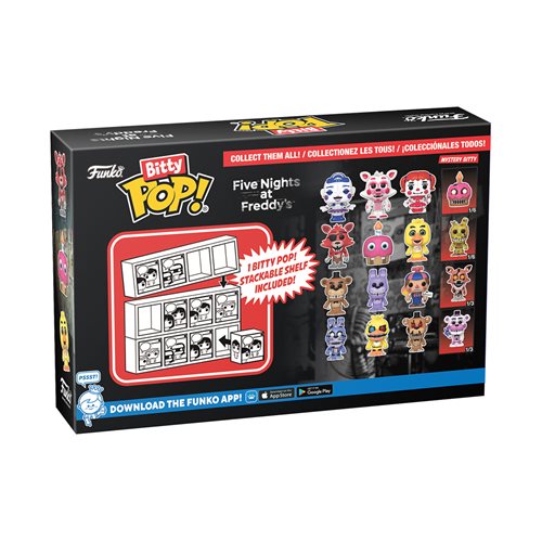Bitty Pop! Five Nights at Freddy's Nightmare Collectible Figures (4 Pack Random) - Perfect for FNAF Fans, Horror Game Collectors & Office Desk Decor