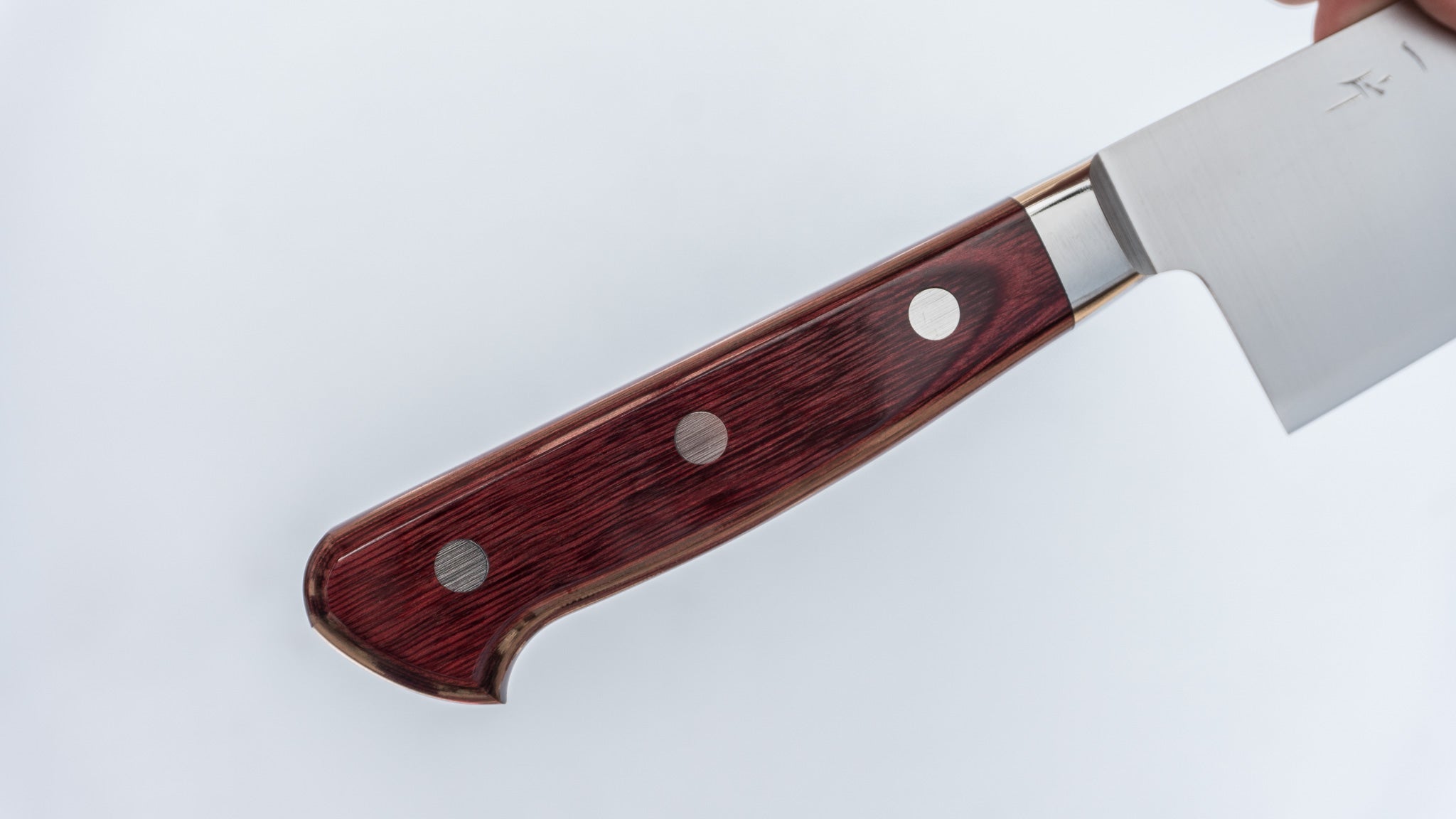 Hitohira TP Santoku Knife 170mm with Wine Pakka Handle - Premium Japanese Kitchen Knife for Slicing, Dicing, and Chopping Vegetables, Meat, and Fish - Ideal for Home Chefs and Professional Cooks