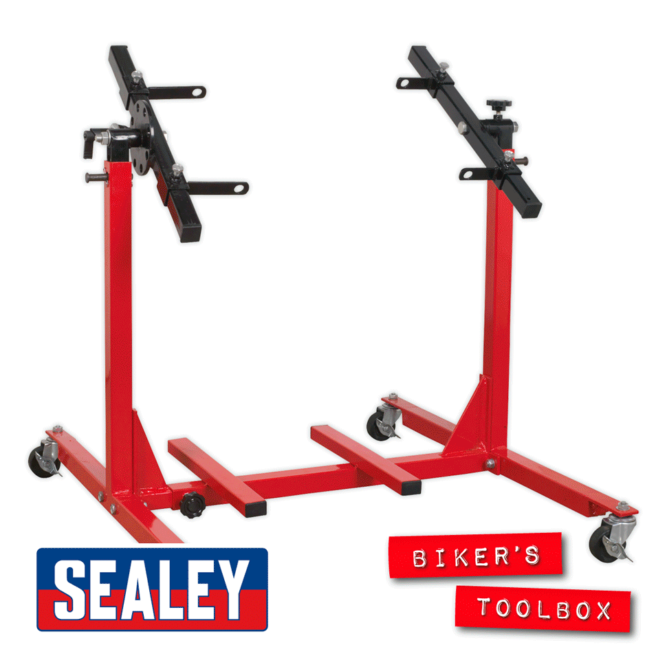 Engine Build Stand - Heavy Duty Engine Stand for Car & Truck Motors - Perfect for Automotive Repair, Rebuilding & Maintenance in Home Garage or Workshop