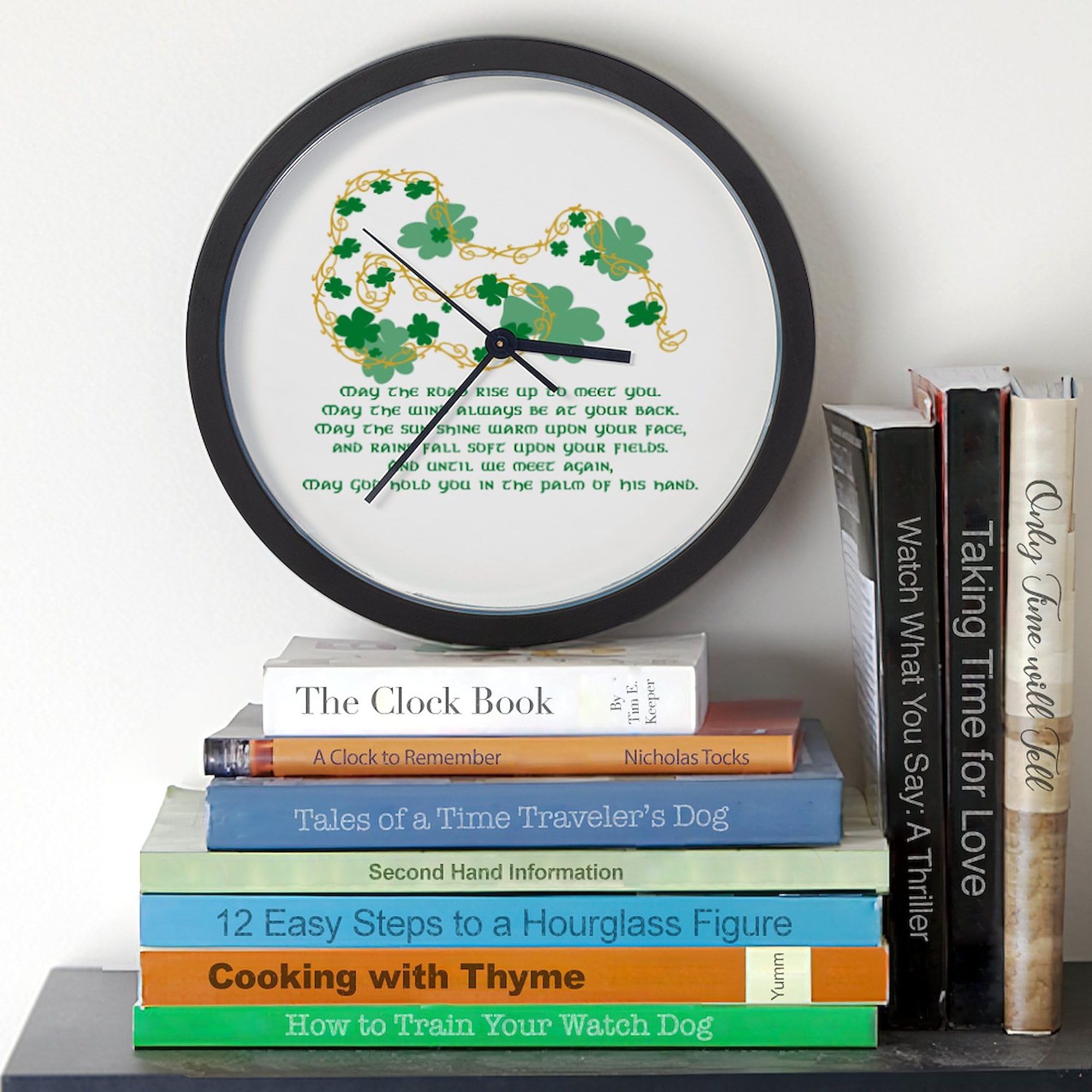 Irish Blessing 10-Inch Wall Clock - Rustic Decor for Living Room, Kitchen, Office | Perfect for St. Patrick's Day Gifts & Home Decor