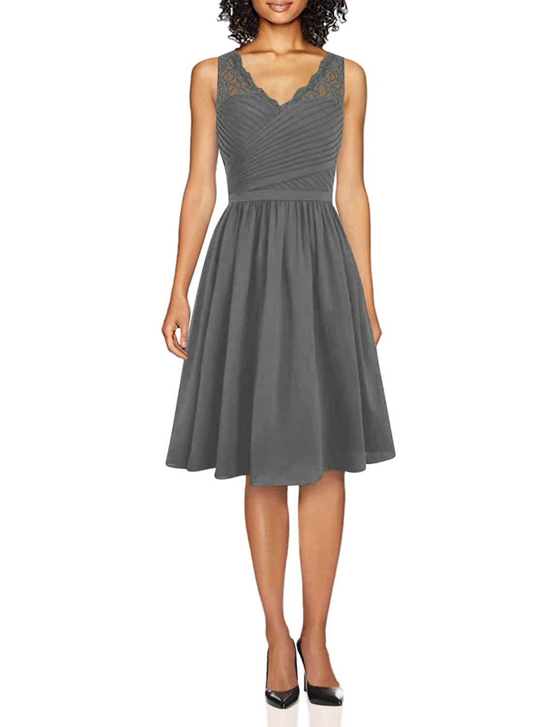 Elegant Lace Bridesmaid Dresses - Chiffon Wedding Guest Party Dresses for Short Formal Occasions - Perfect for Weddings, Receptions & Special Events