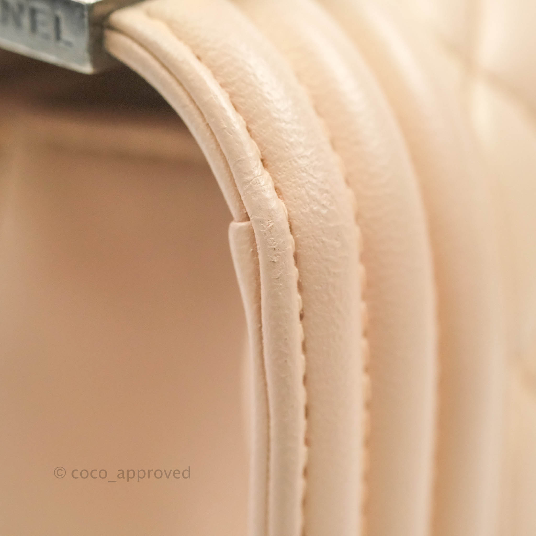 Chanel Boy Small Light Beige Pink Calfskin Bag with Ruthenium Hardware - Luxury Crossbody Purse for Women, Perfect for Date Night & Evening Events