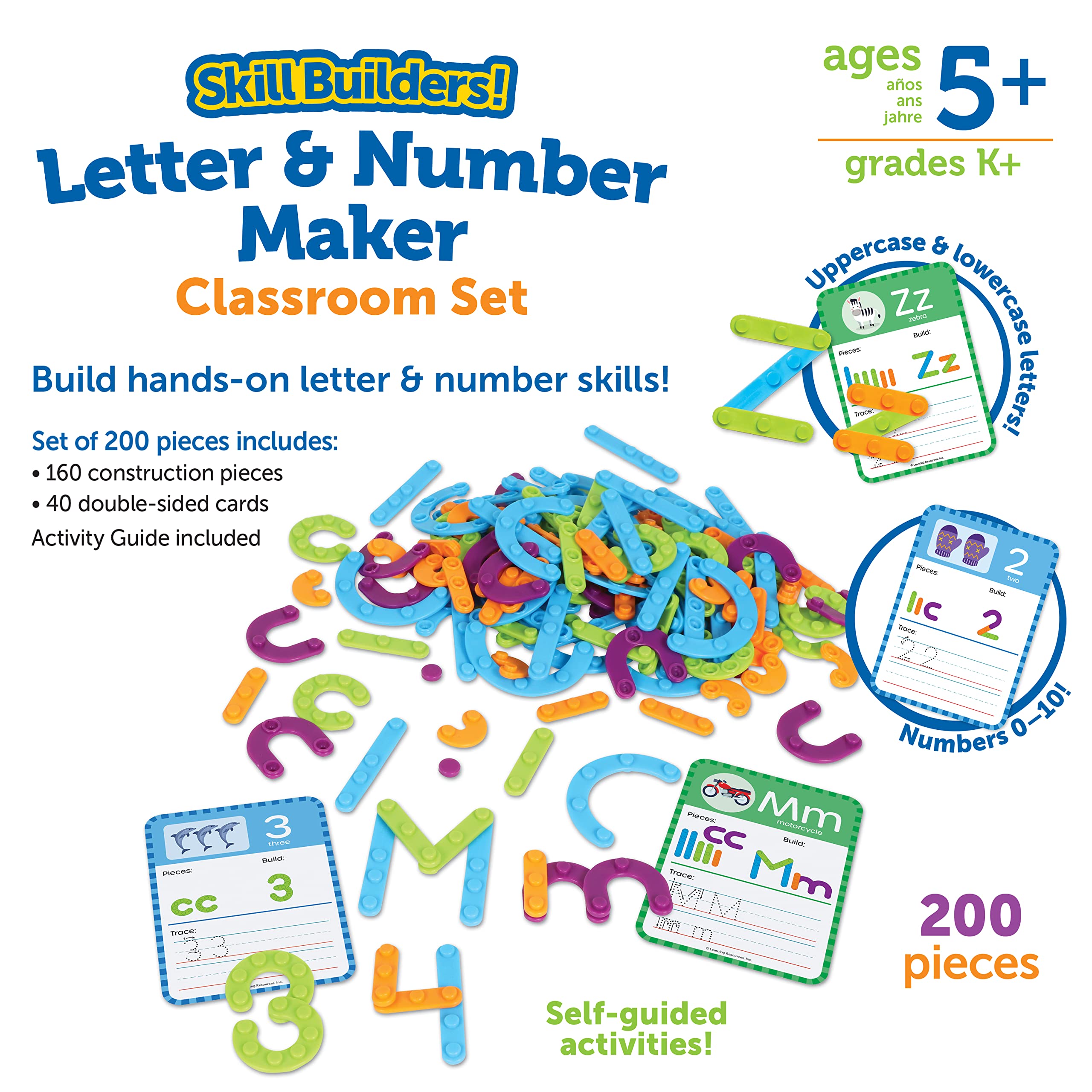 Skill Builders! Letter & Number Maker Classroom Set - Educational Alphabet & Math Learning Toys for Kids - Perfect for Preschool, Kindergarten & Homeschool Activities