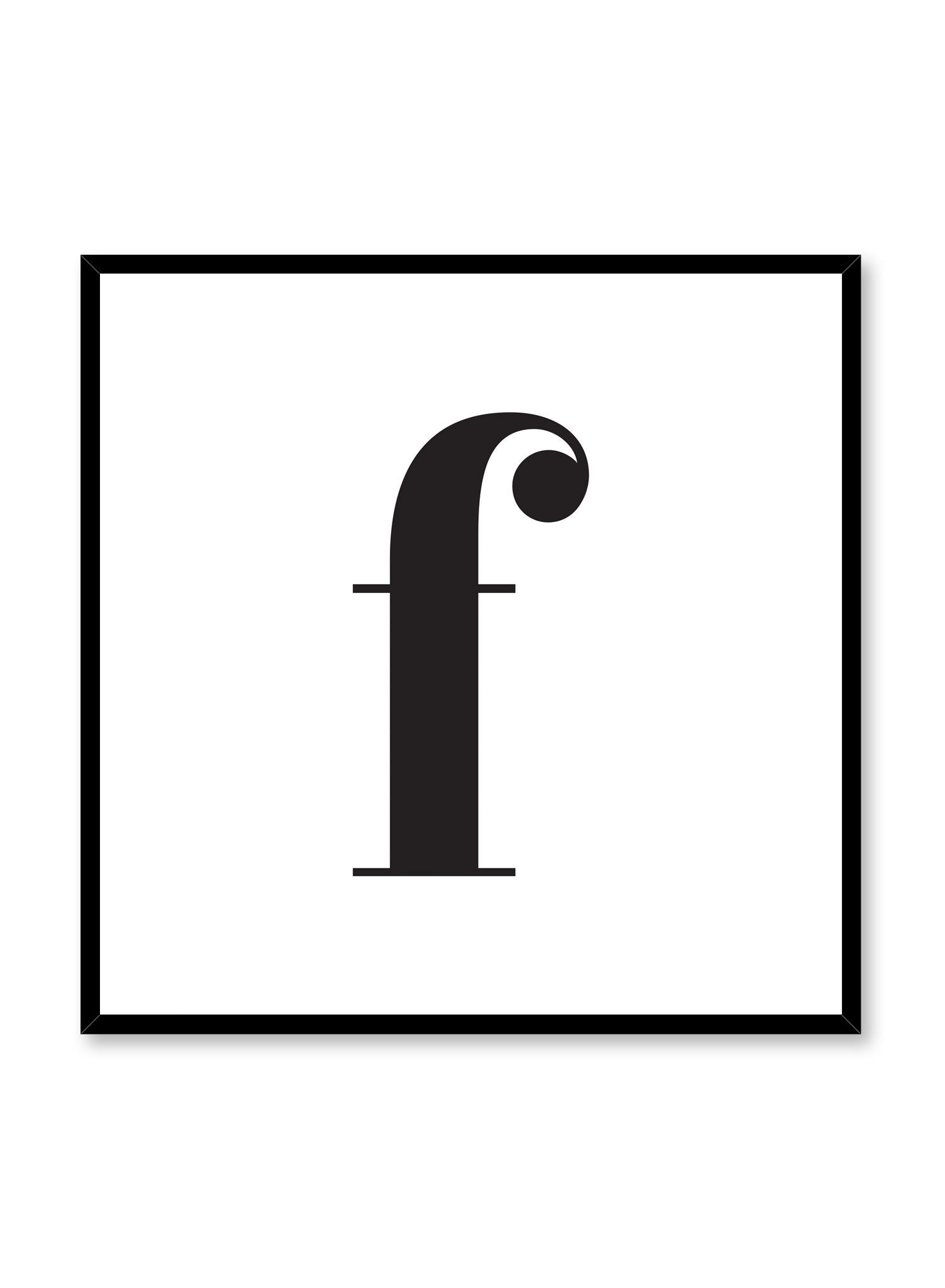 Lowercase Letter F Poster - Educational Alphabet Wall Art for Kids - Perfect for Classroom Decor, Homeschooling & Nursery Learning