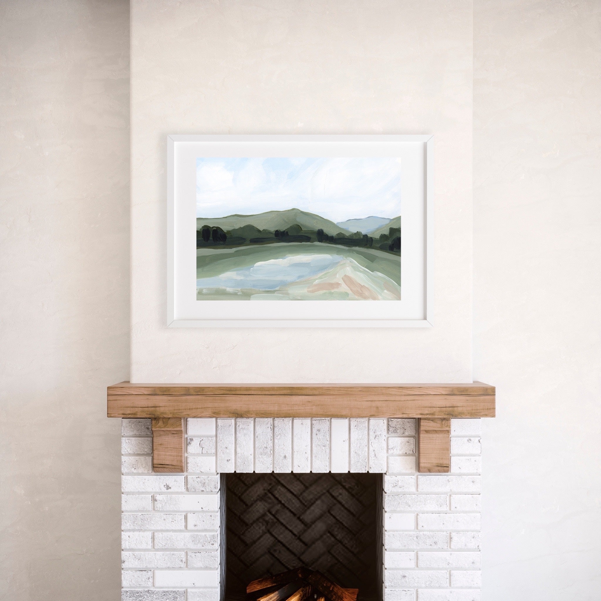 Crossing the Water Art Print - Modern Canvas Wall Decor for Living Room, Bedroom & Office - Perfect for Home Decoration & Gift Giving