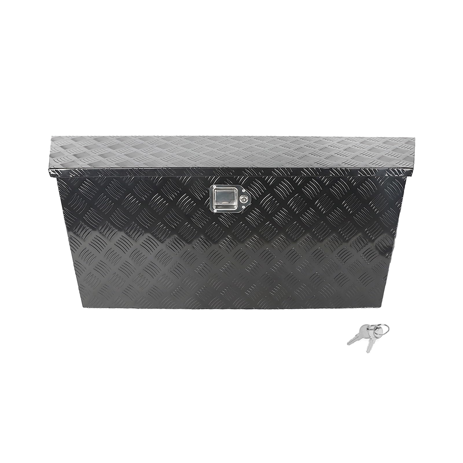 49 Inch Aluminum Trailer Tongue Tool Box with Lock & Keys - Heavy Duty Black Truck Storage Box for Tools & Equipment | Perfect for Pickup Trucks, Trailers & Work Vehicles