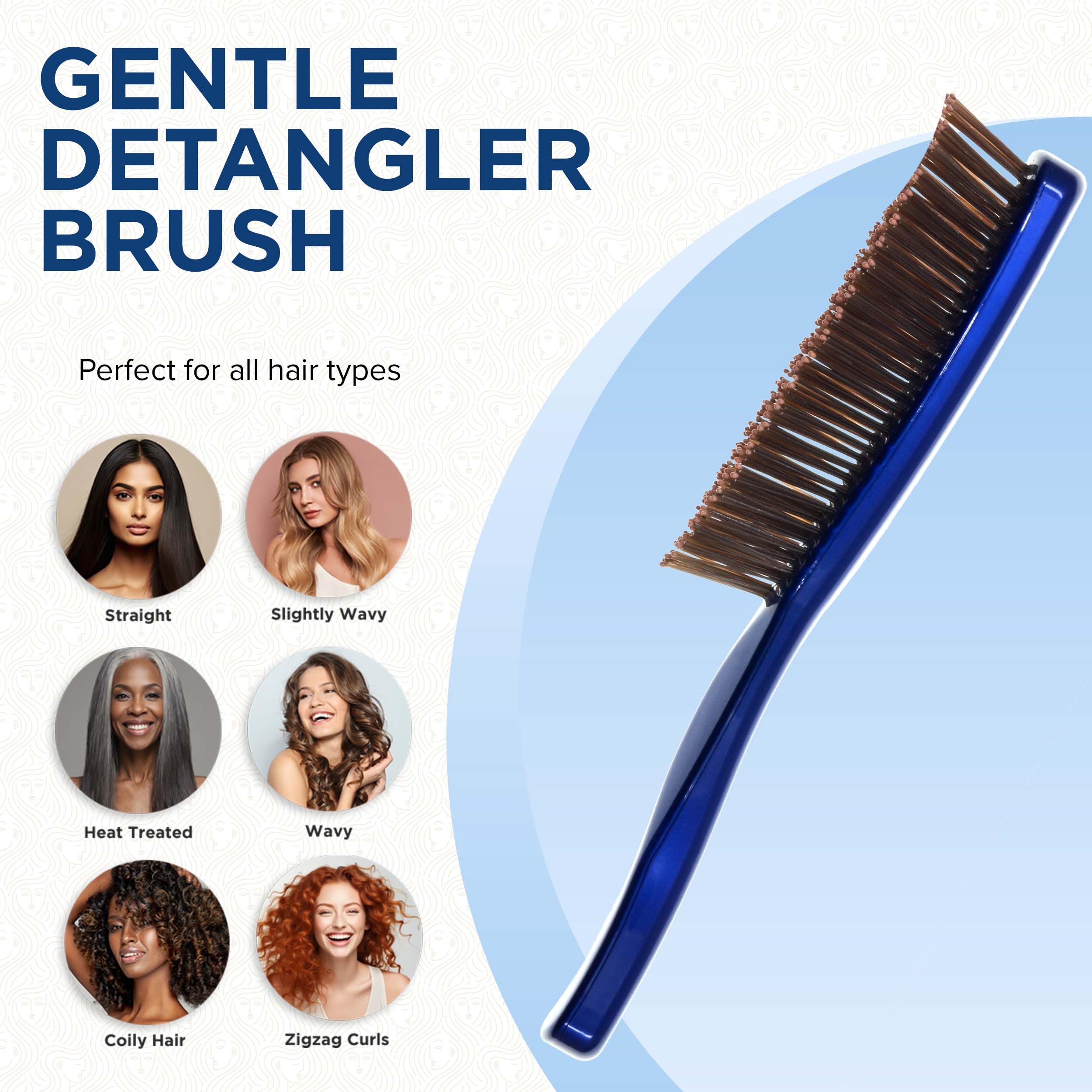Giorgio Detangling Hair Brush for Men & Women - Gentle Scalp Massager for Thick Hair | Travel & Home Use