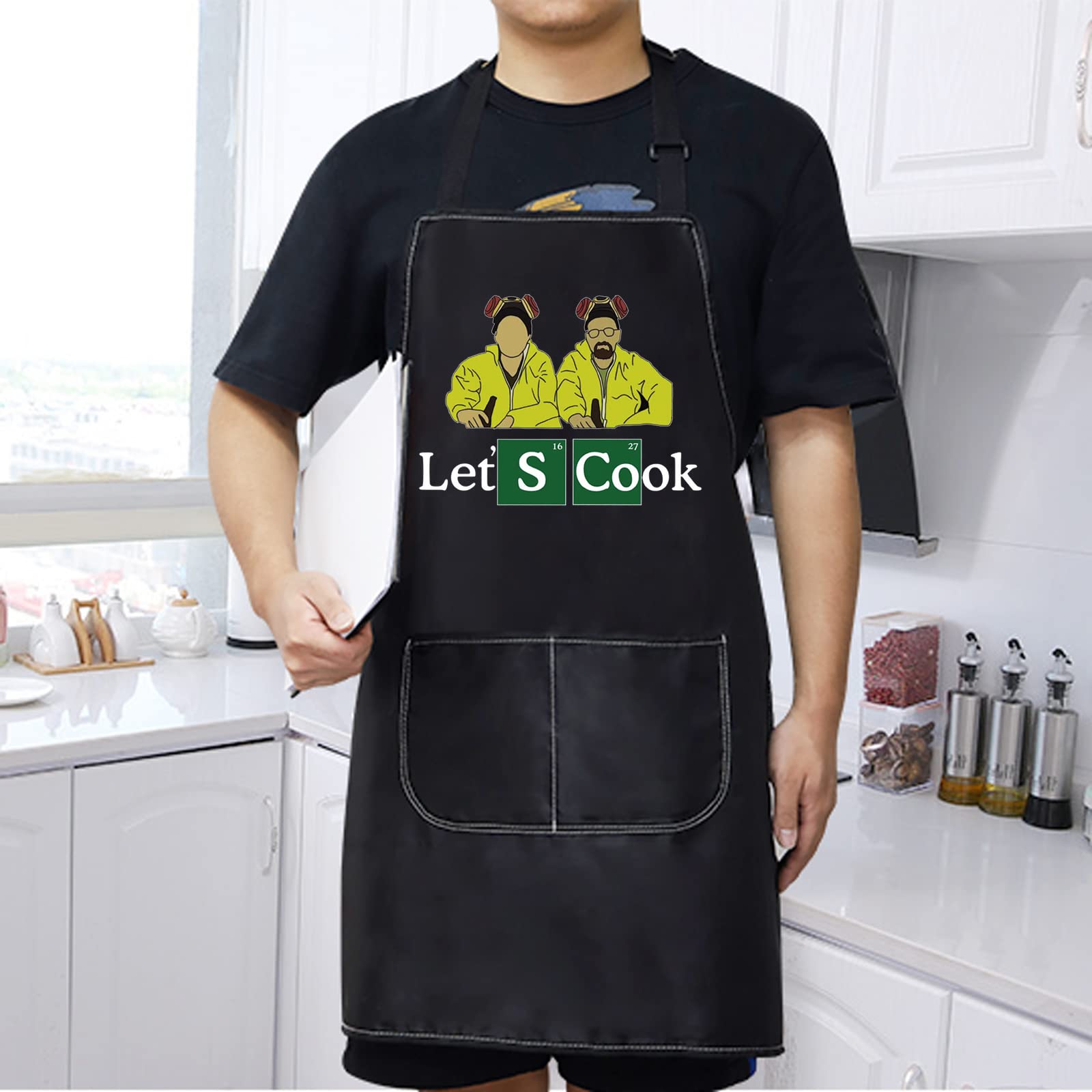 Funny Crime TV Show Kitchen Apron - Adjustable Cooking Apron with Pocket - Perfect Gift for TV Show Fans - Ideal for Cooking, Baking, BBQ & Kitchen Decor