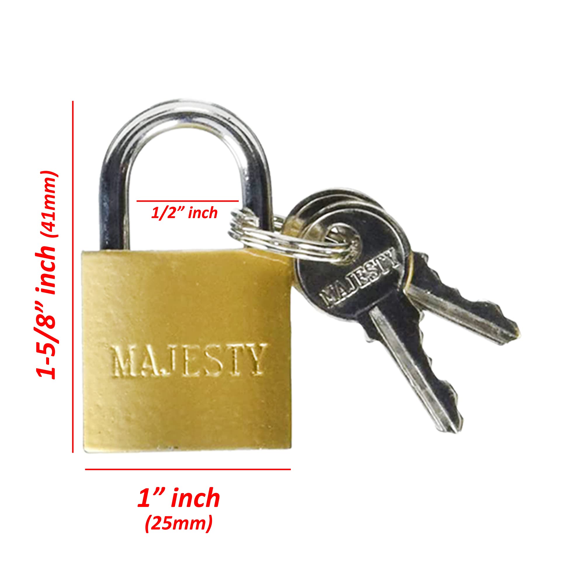 6 Pcs 25mm Solid Brass Mini Padlock Set with 2 Keys - Secure Lock for Luggage, Locker, Backpack, Gym Bag & Travel Accessories | Durable Anti-Theft Protection for School, Office & Storage Use