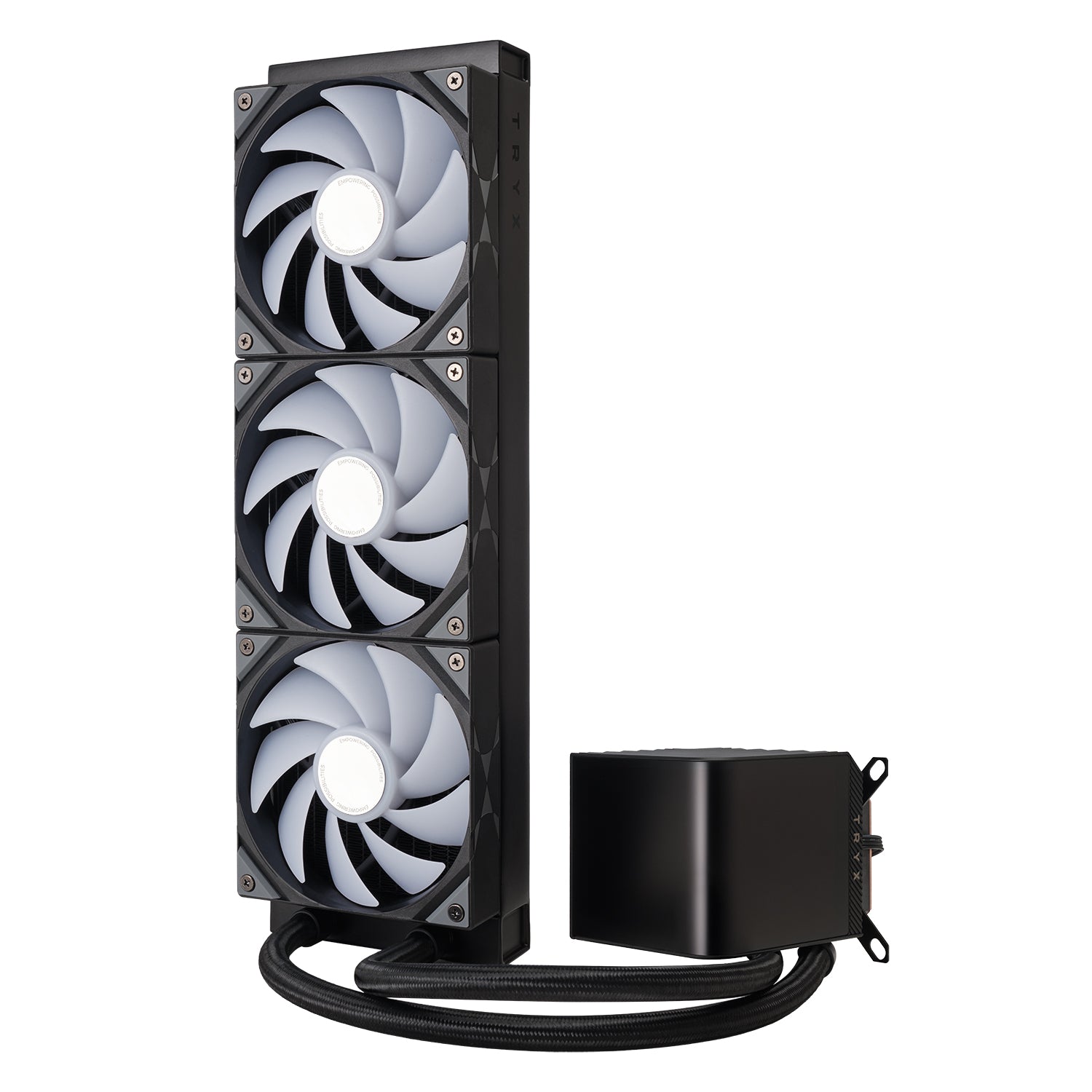 TRYXX PANORAMA 360mm AIO Liquid CPU Cooler - ARGB, Black & White Options - High-Performance Cooling for Gaming PCs, Workstations, and Overclocking Rigs