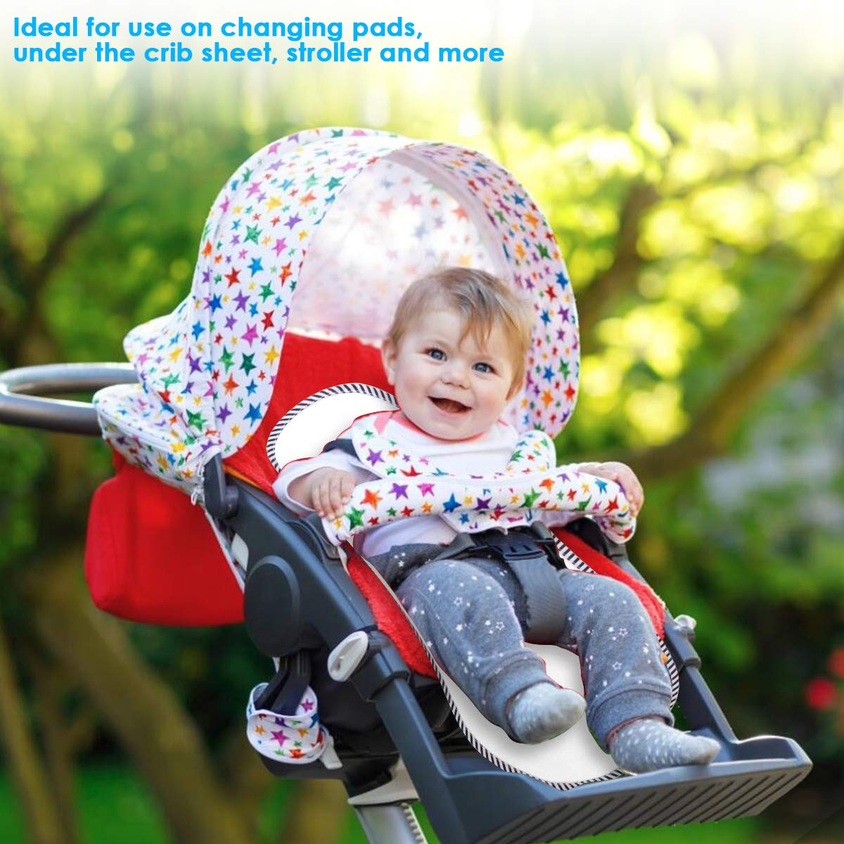 3 Pack Waterproof Changing Pad Liners - Soft Quilted Reusable Diaper Changing Table Cover (30x60cm) for Baby Nursery, Travel & On-the-Go Diaper Changes - Skin-Friendly Portable Changing Mat Liners