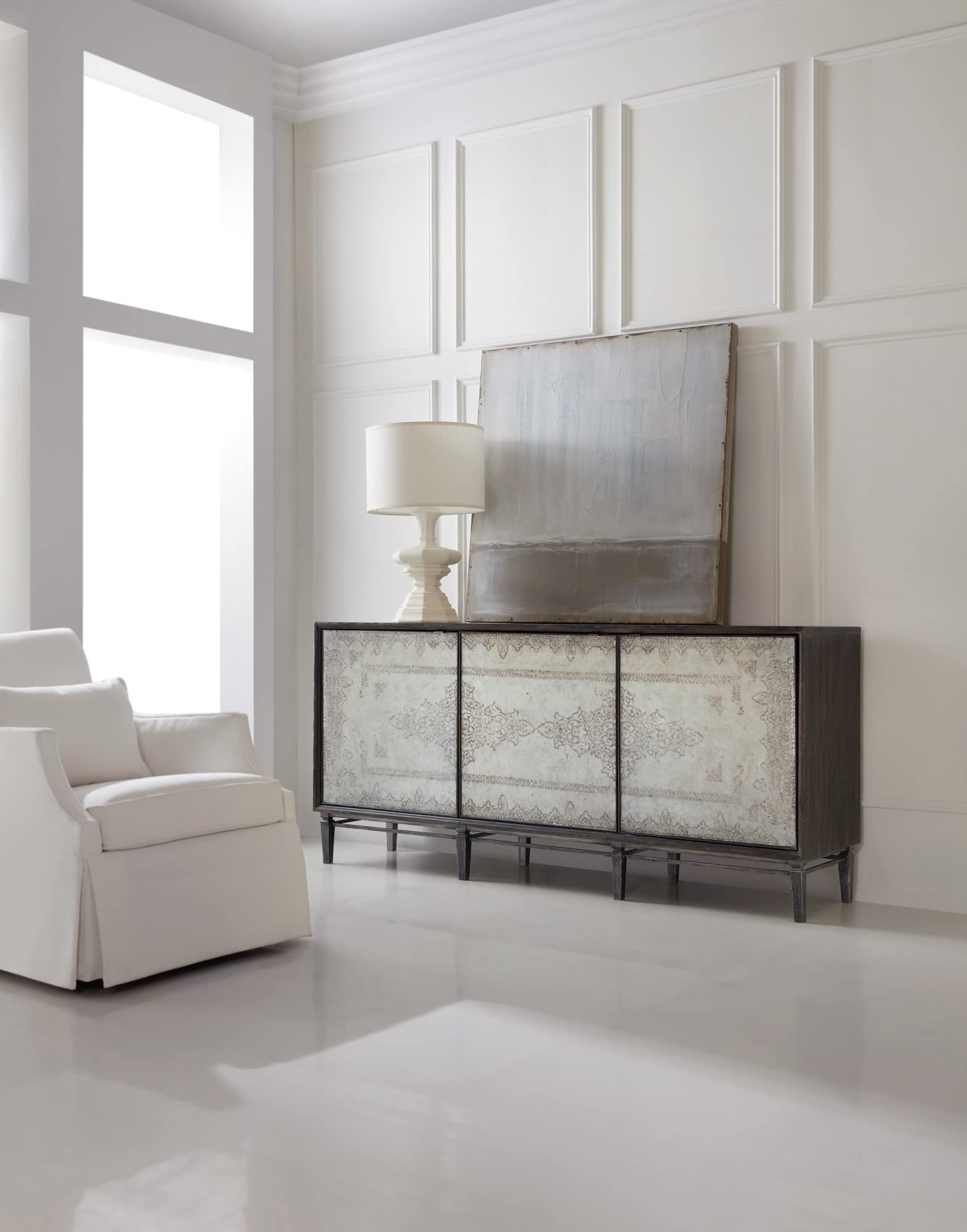 Hooker Furniture Melange Rosella Console Table - Modern Living Room Entryway Sofa Table for Hallway, Foyer & Home Decor