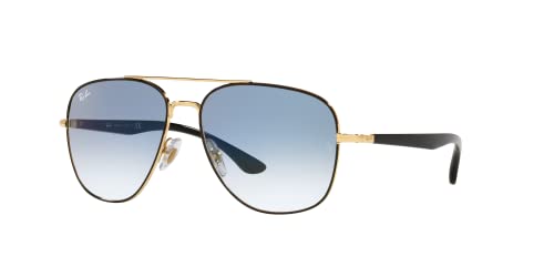Black on Gold/Clear Gradient Blue