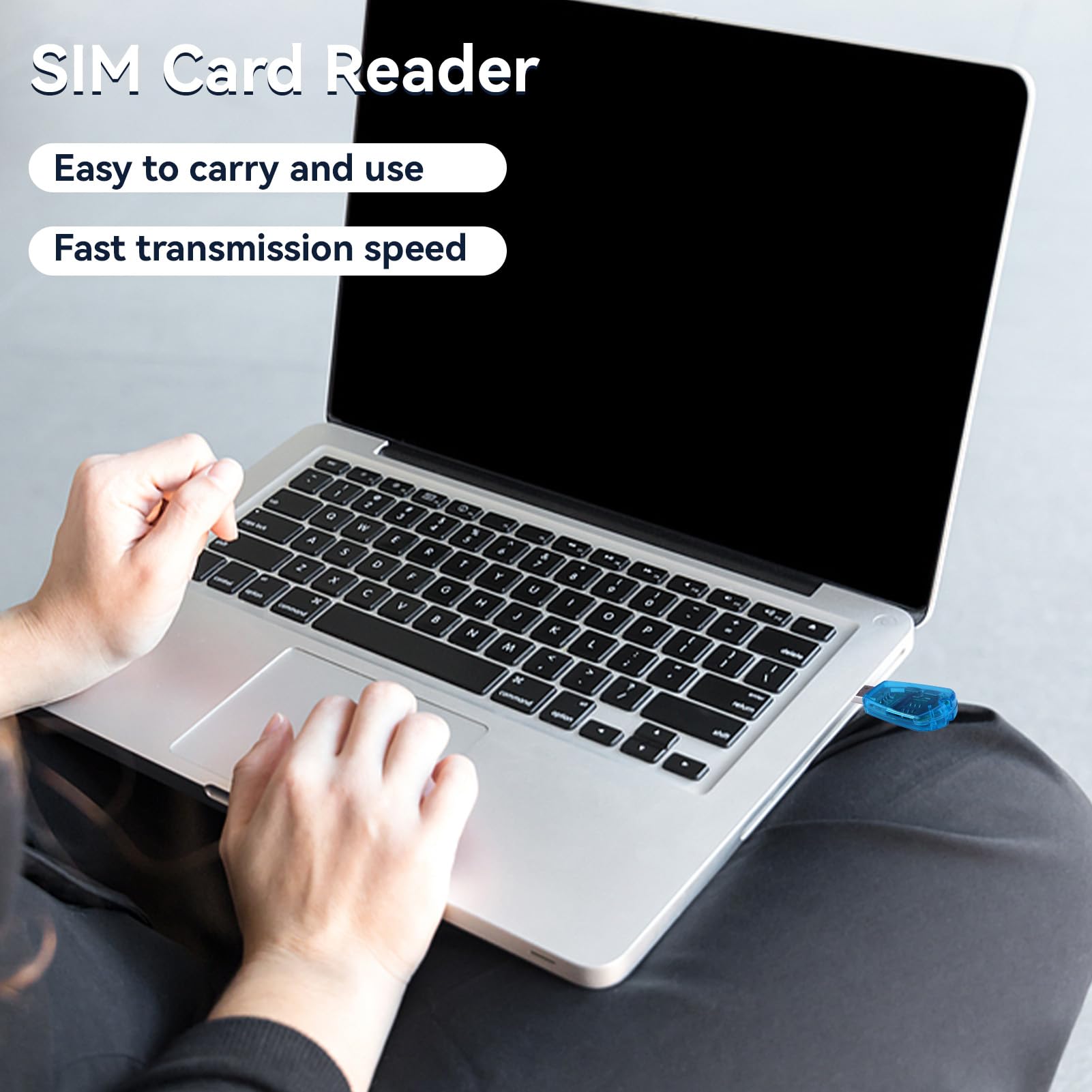 USB SIM Card Reader for Phone - Backup, Clone & Transfer SMS, Contacts to PC - Compatible with GSM/CDMA Mobile Phones - Perfect for Data Migration & Phone Upgrades