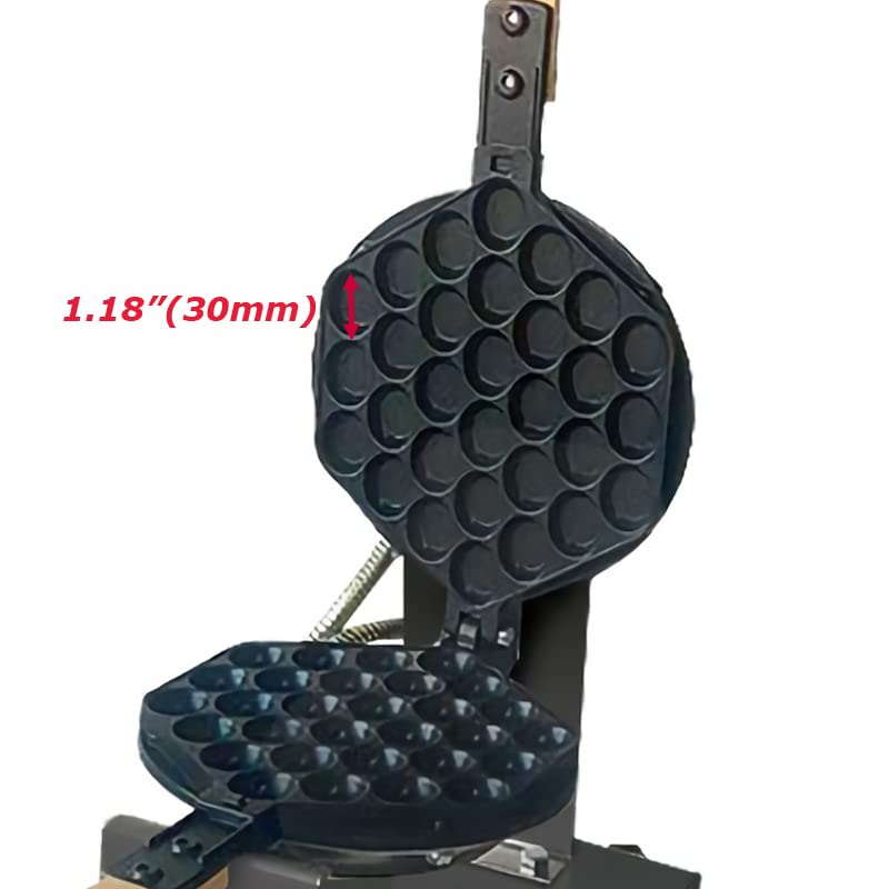 INTSUPERMAI Electric Non-Stick Egg Cake Maker - Commercial Bubble Waffle Machine for Egg Puff Bread, 30 PCS, 110V - Perfect for Breakfast Cafes, Street Food Stalls & Home Baking