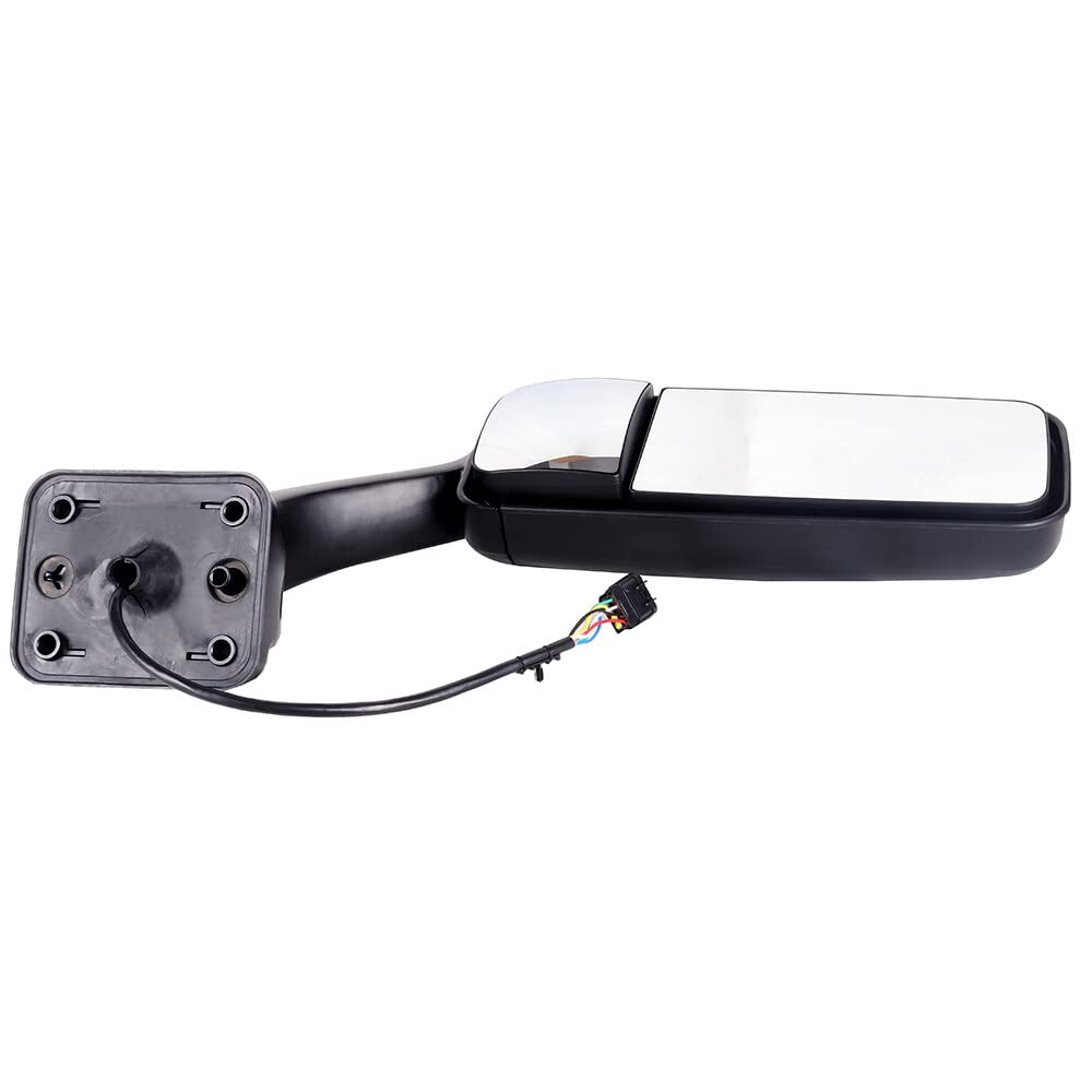 SCITOO Power Heated Towing Mirror - Left Driver Side Black Exterior Rear View Mirror for Freightliner Cascadia 2008-2016 (OEM A2261257005) - Perfect for Long Haul Trucking & Winter Driving Conditions