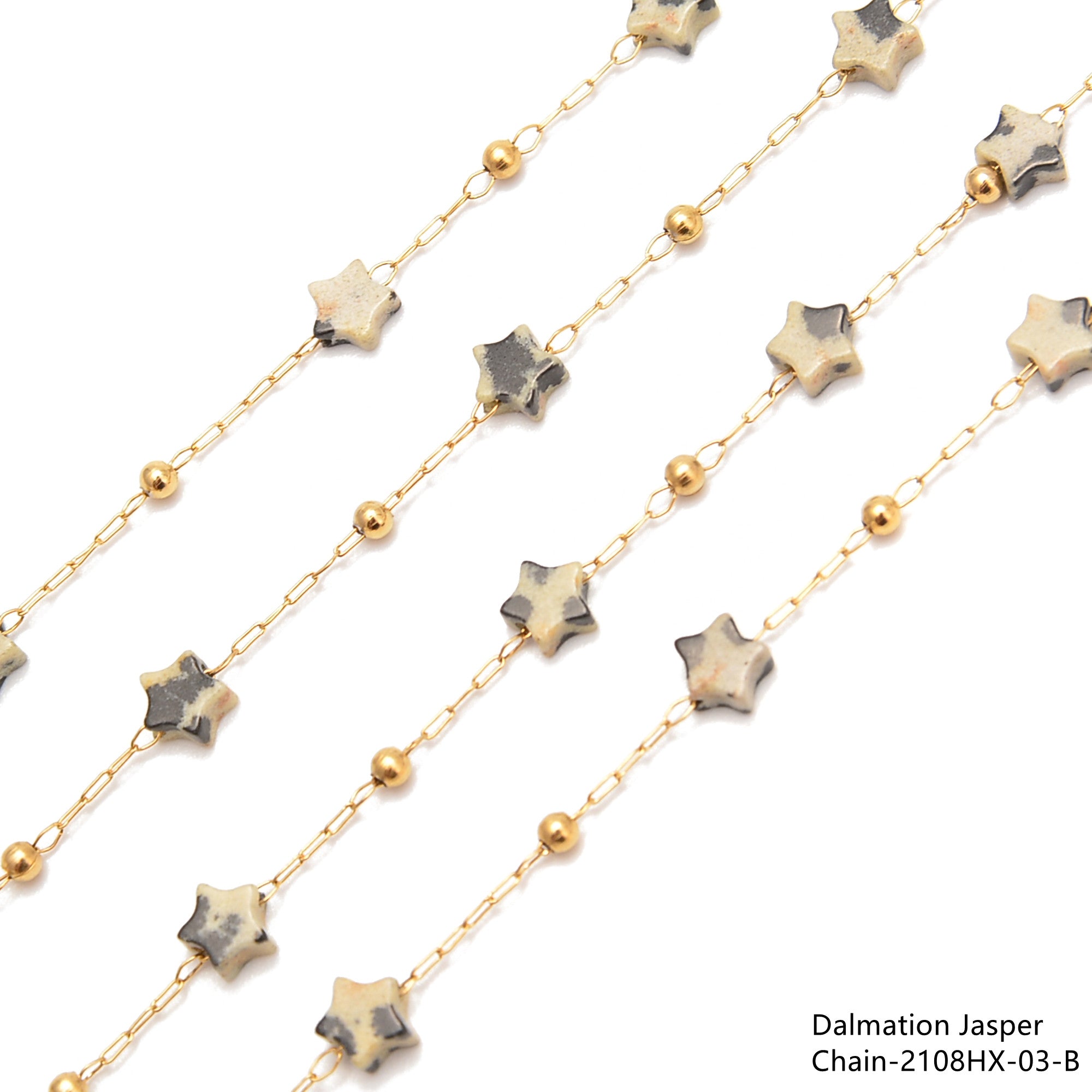 5mm Star Shape Beads - Multi Gemstone Chain Bracelet Making Supplies (1 Meter Per Bag) - Perfect for DIY Jewelry, Craft Projects & Gift Making